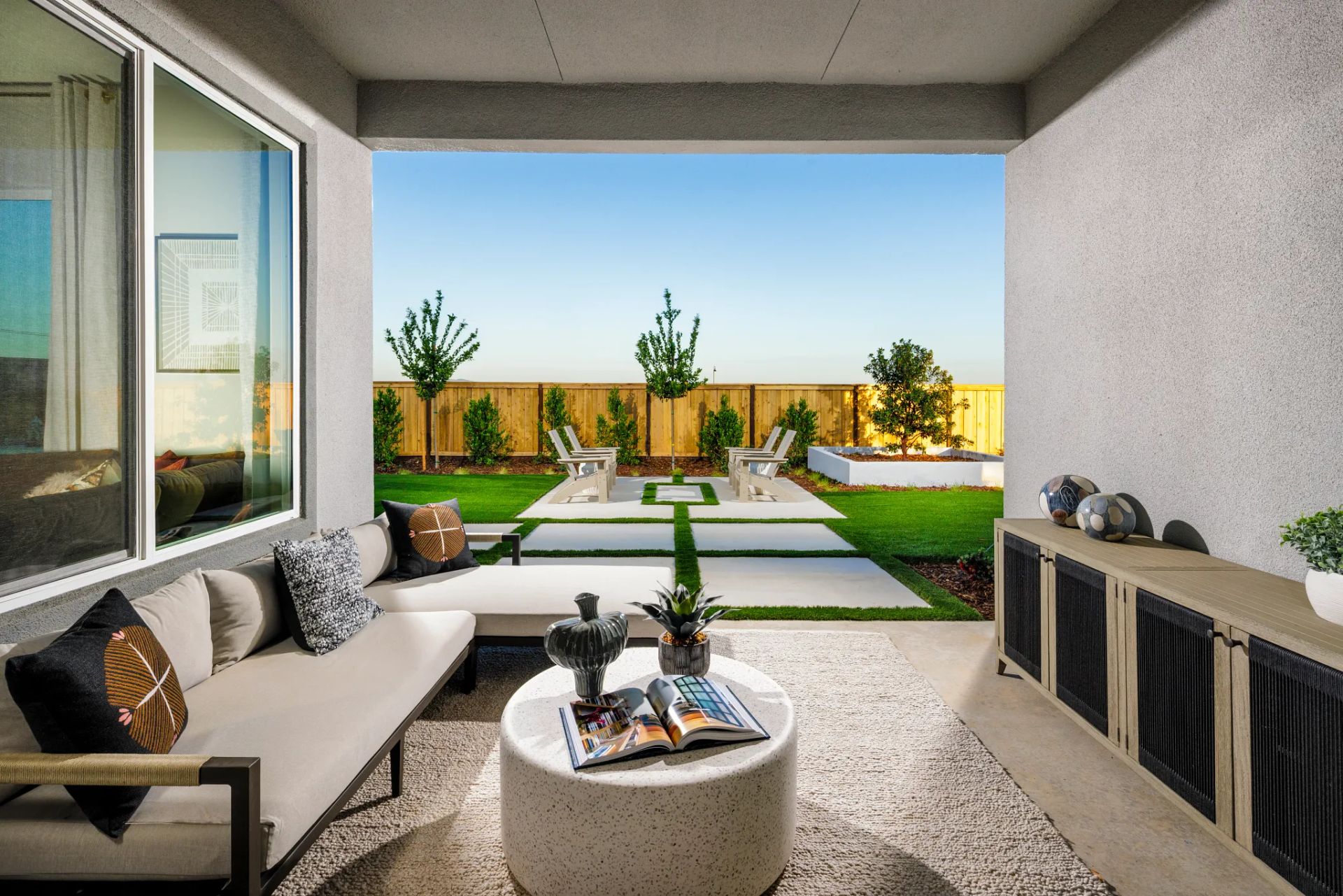Covered Patio of Model Home