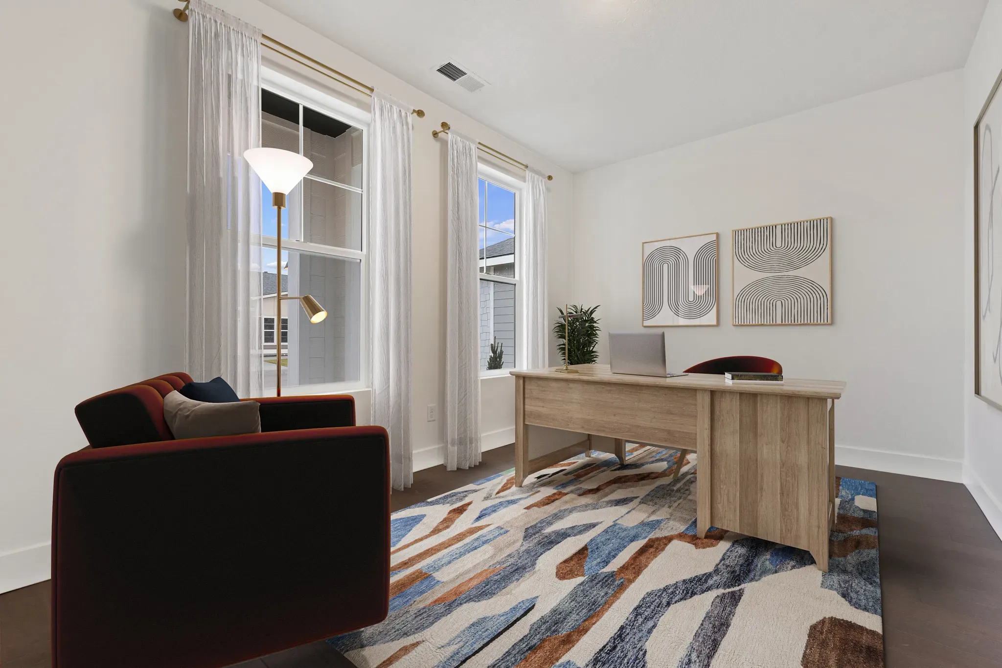 Virtually Staged Den