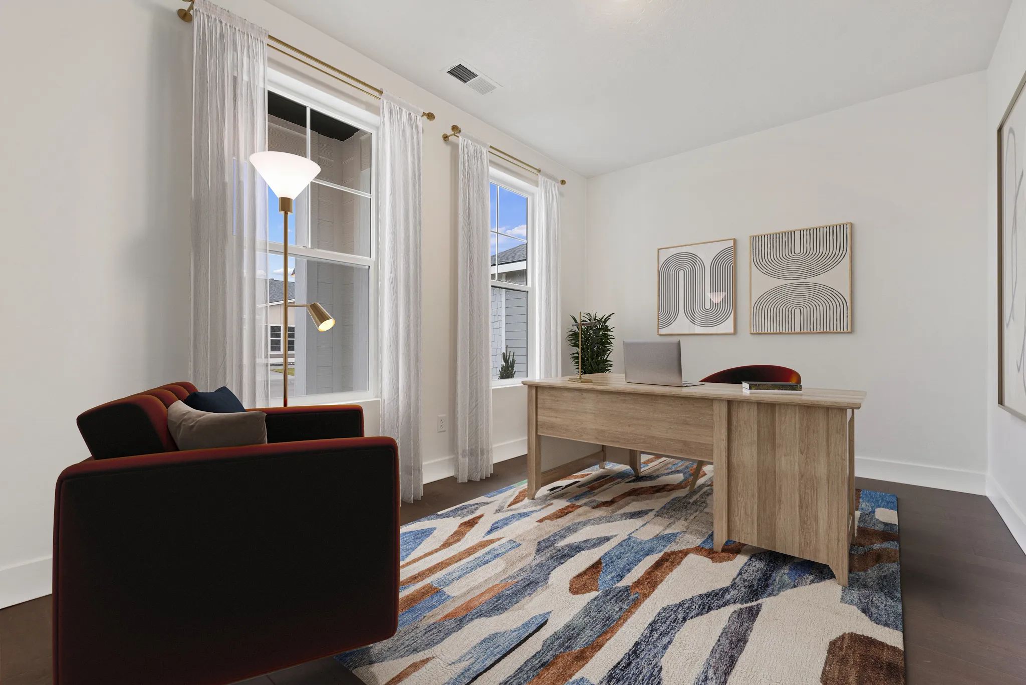 Virtually Staged Den