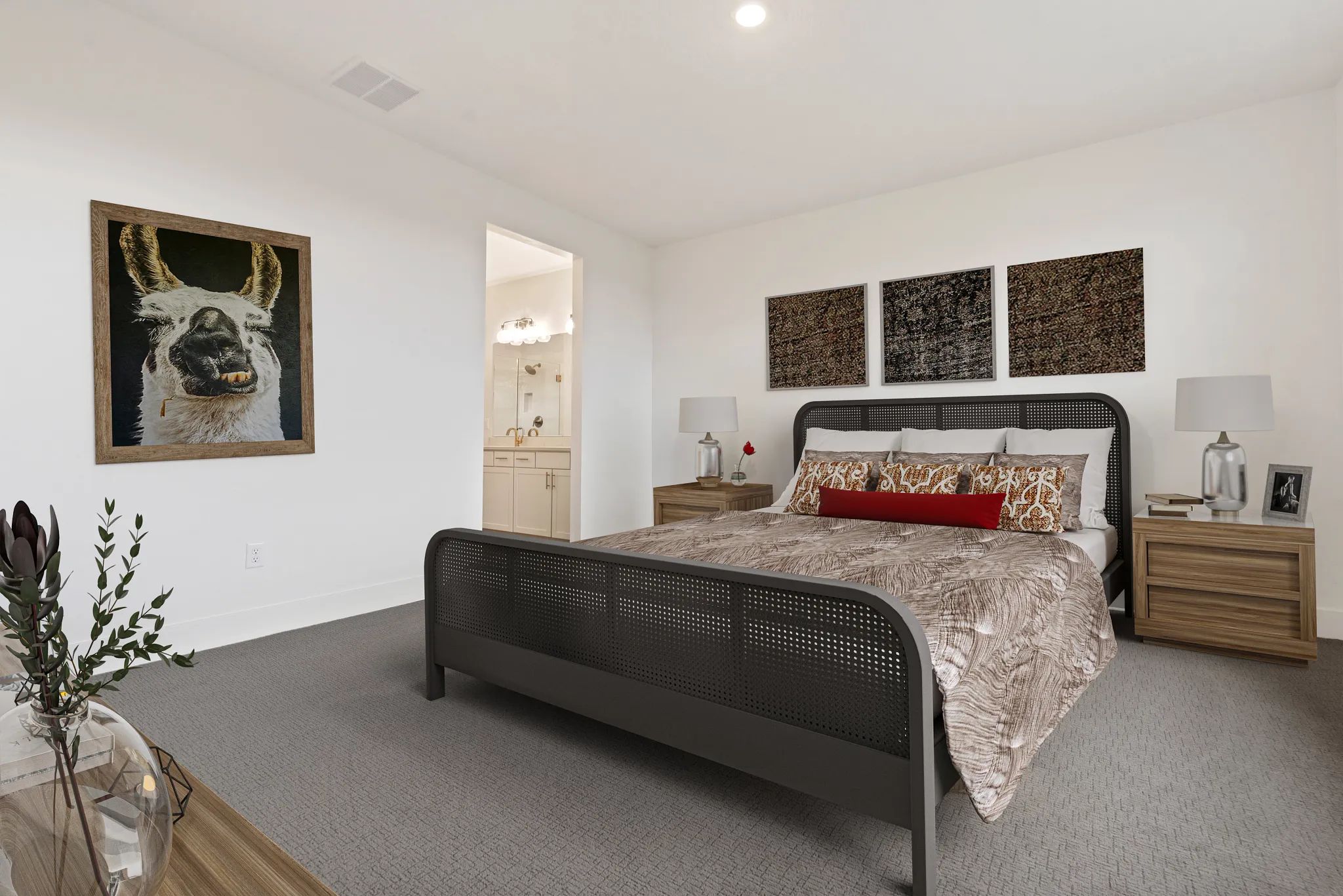 Virtually Staged Primary Bed