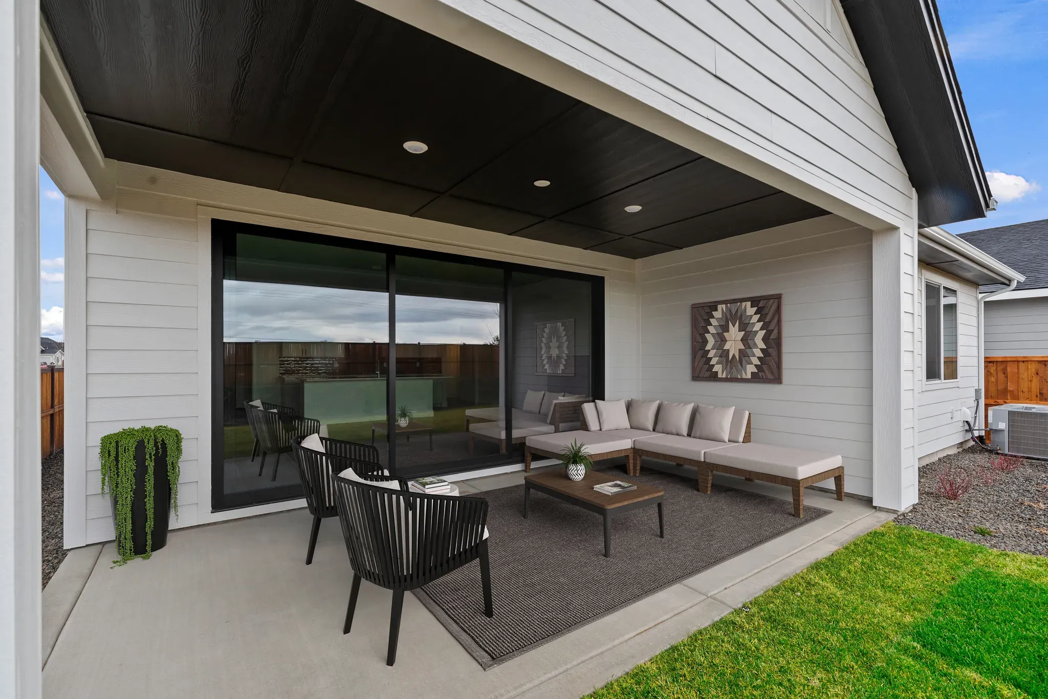 Virtually Staged Covered Patio