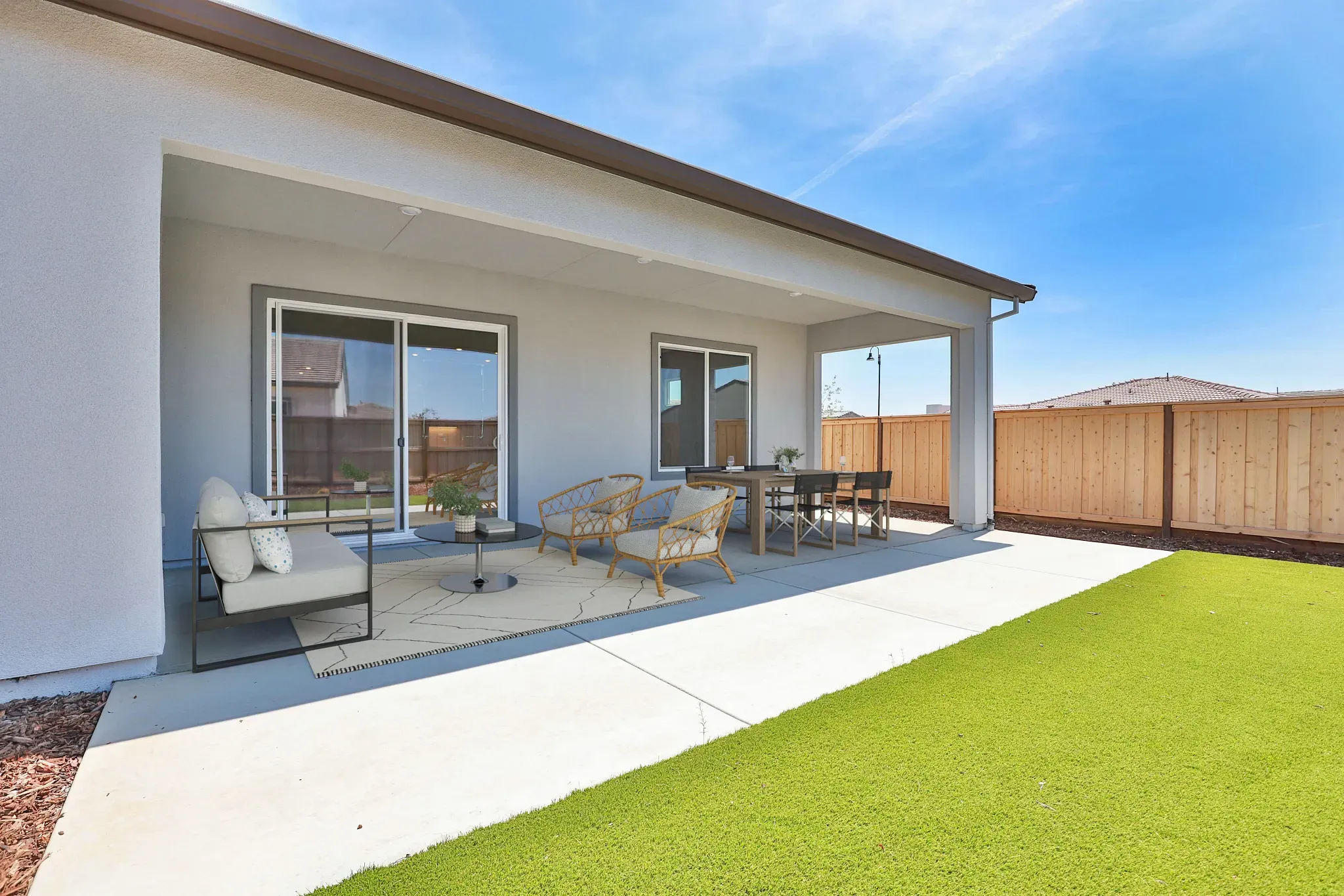 Covered Patio Virtually Staged