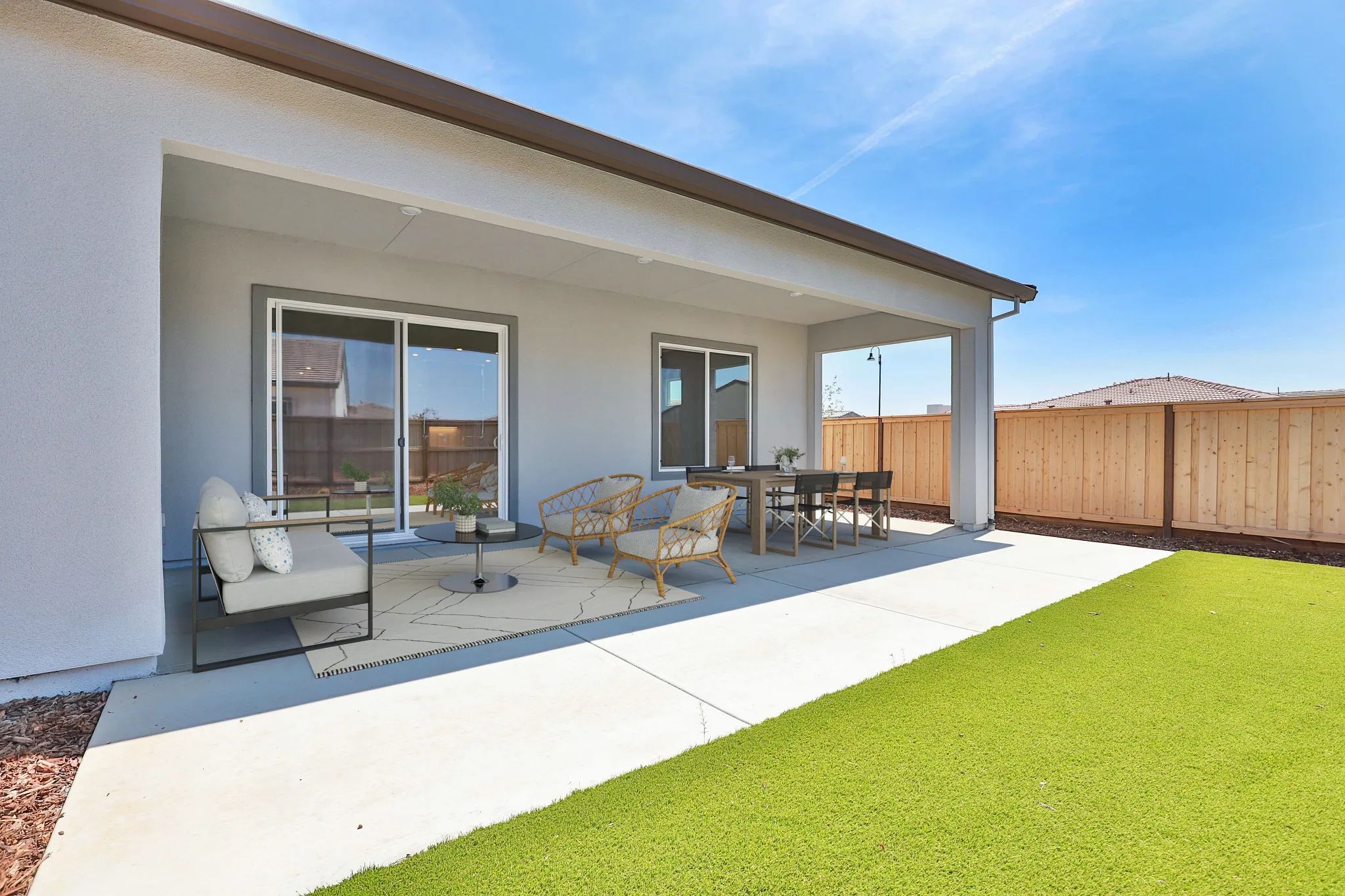 Covered Patio Virtually Staged