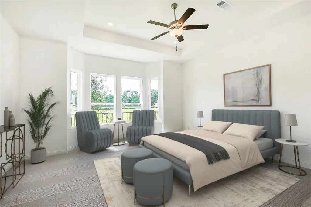 Primary Suite Virtually Staged