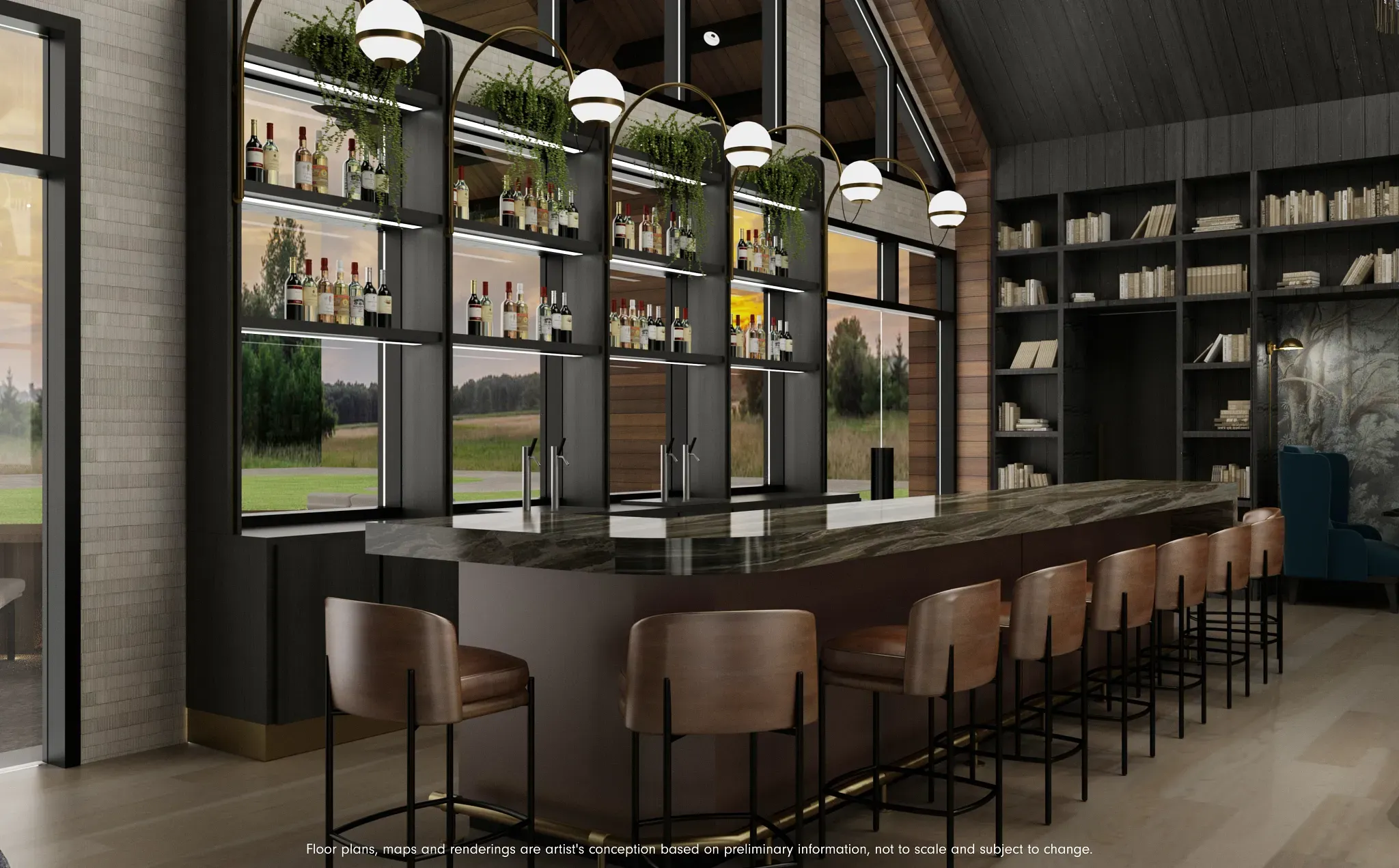 Preliminary Open Club Bar Rendering