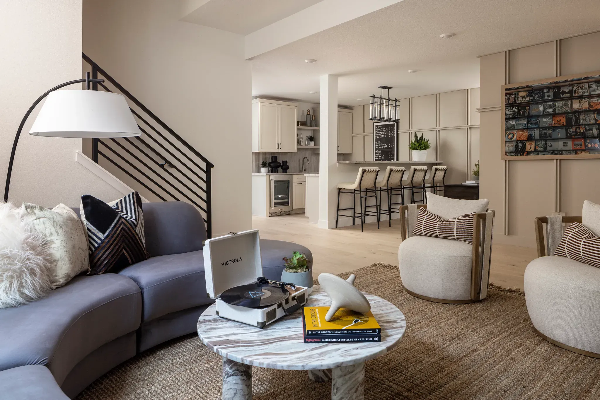 Pemberly Model Finished Basement Rec Room + Wet Ba