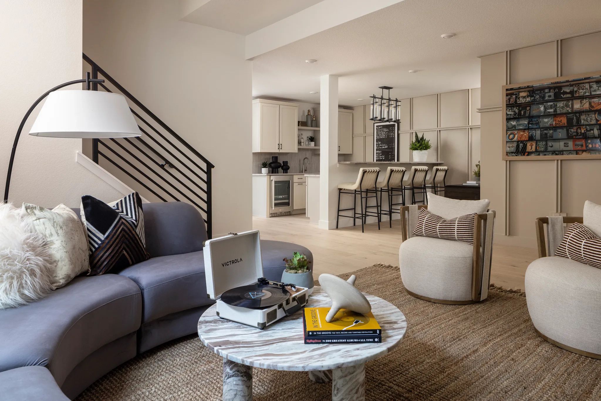 Pemberly Model Finished Basement Rec Room + Wet Ba