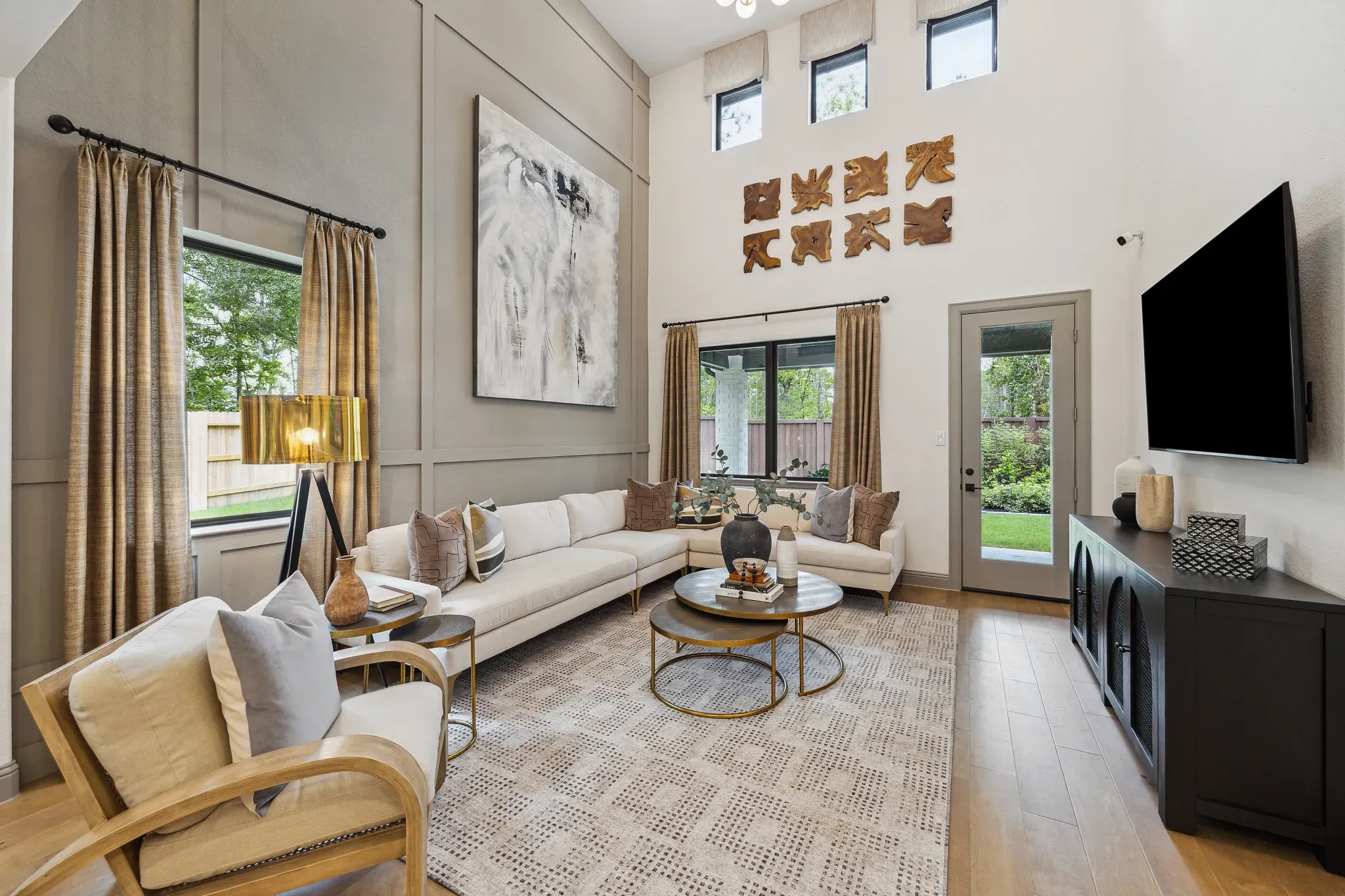 Plan 3059 great room - staged