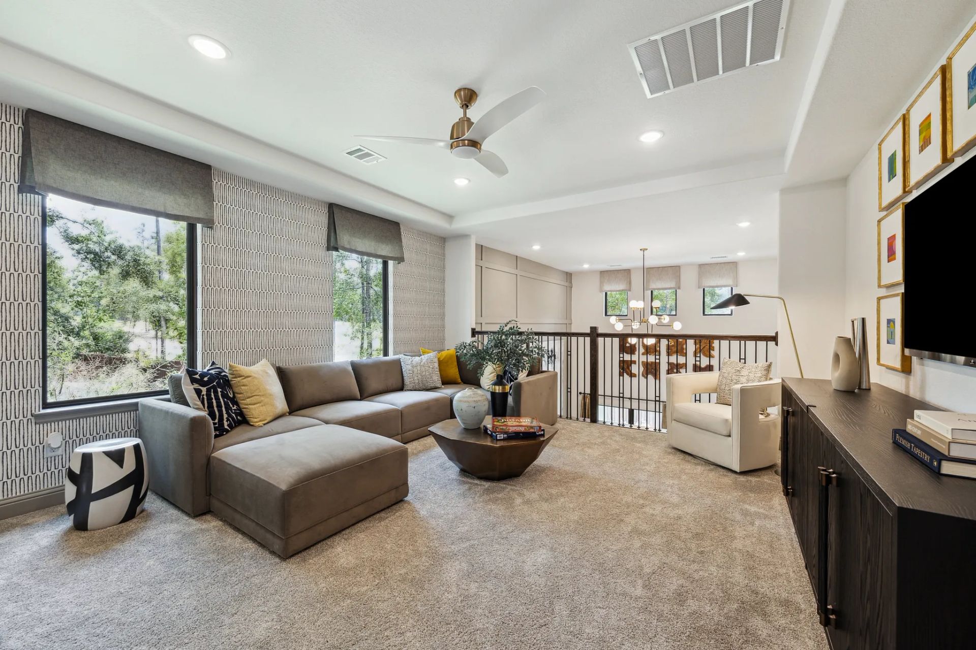 Plan 3059 loft - staged