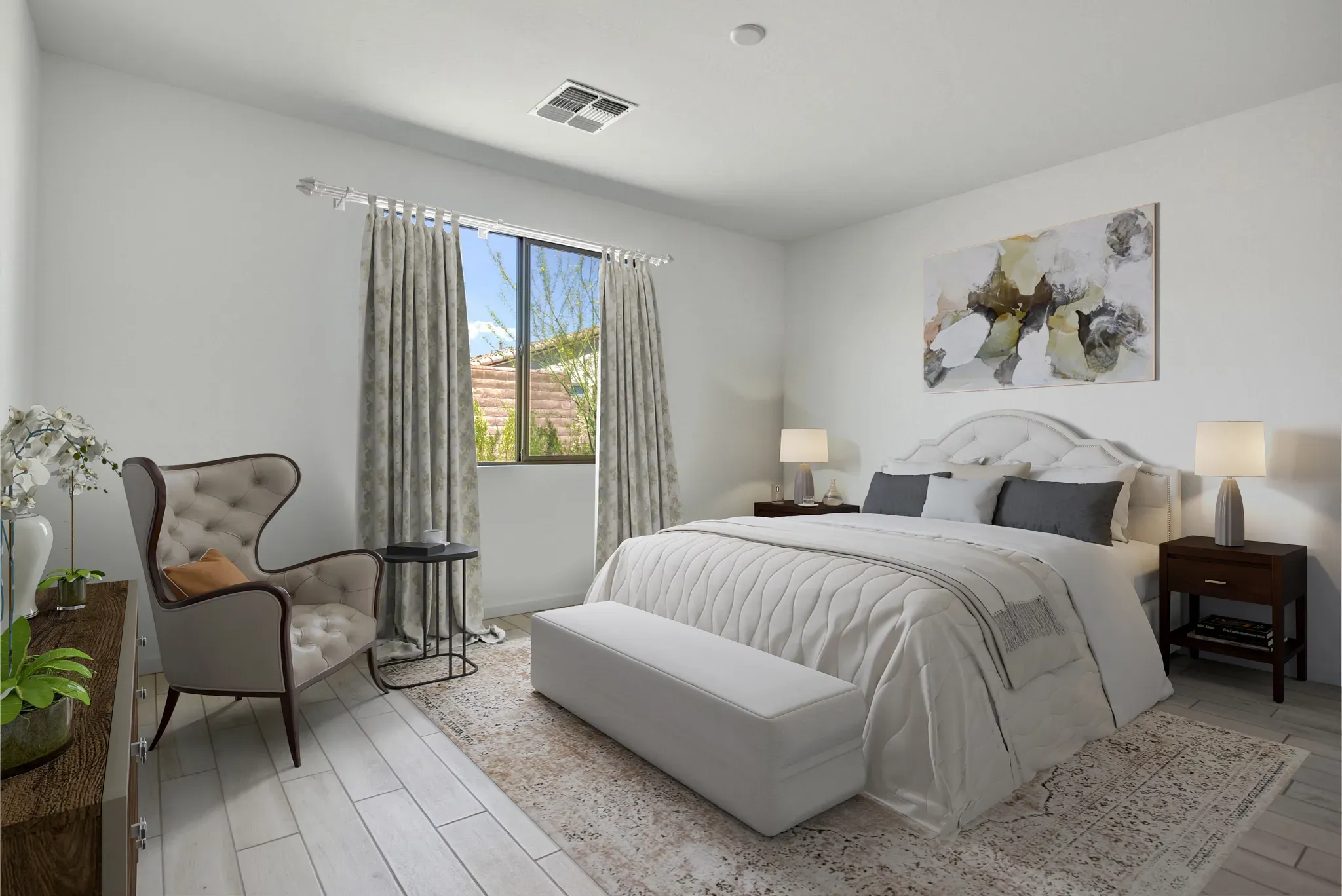 Virtually Staged Primary Bed