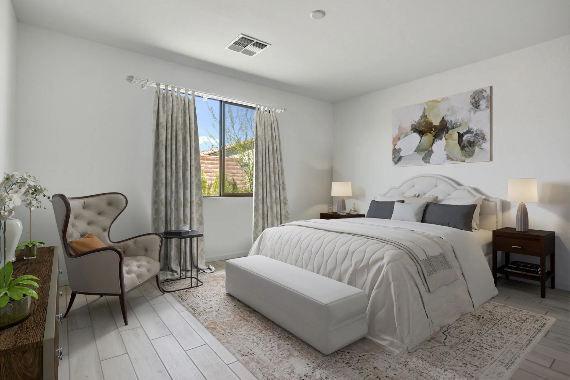 Virtually Staged Primary Bed