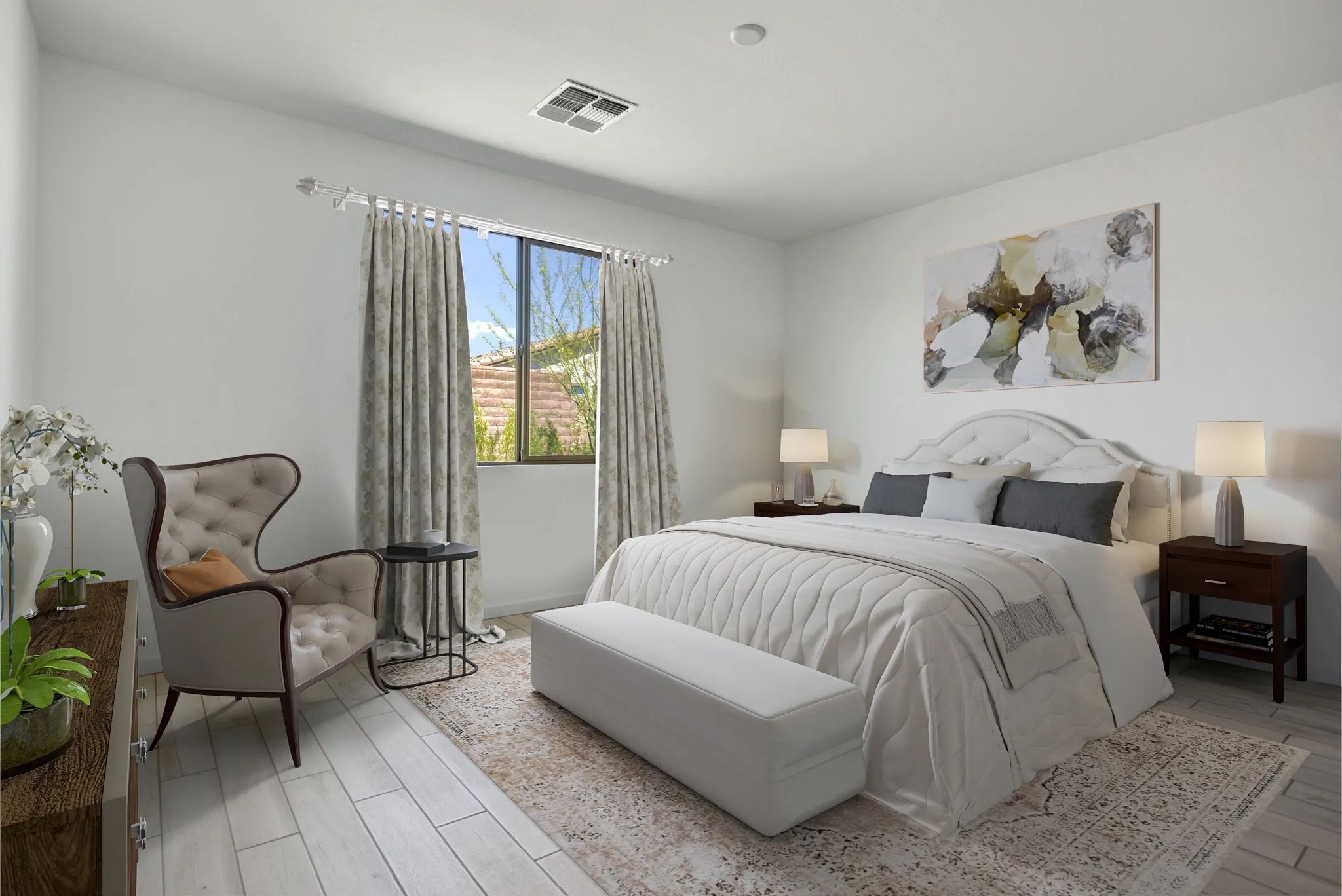 Virtually Staged Primary Bed