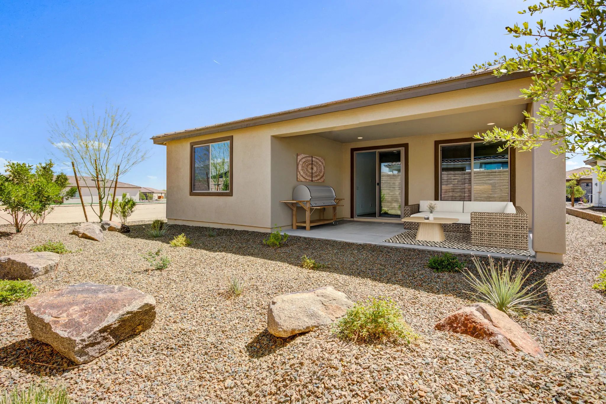 Virtually Staged Covered Patio