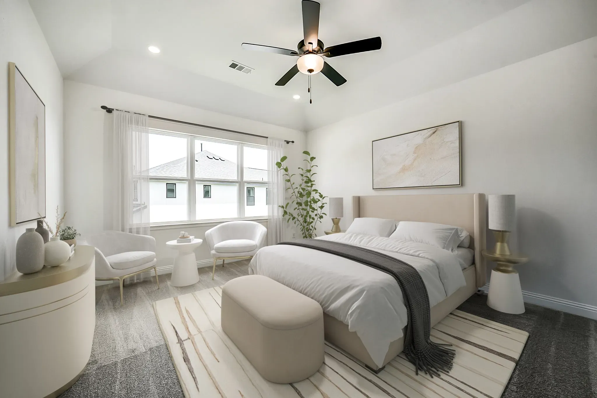 Plan 3069 primary bed - staged