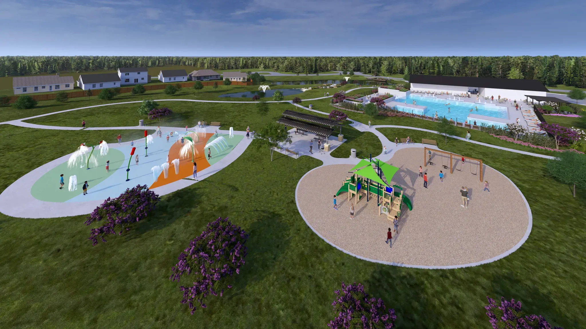 Woodhavyn playground amenity rendering