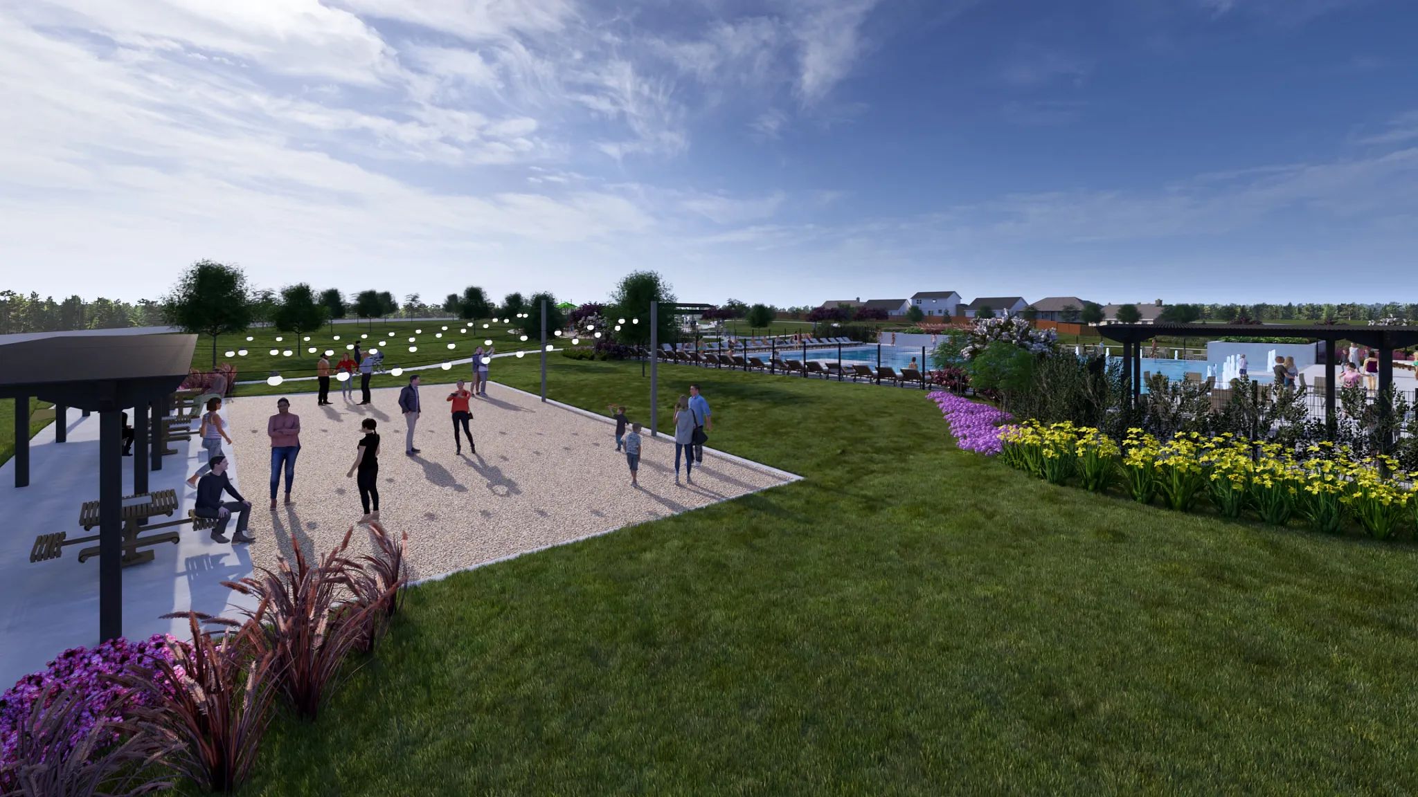 Woodhavyn event lawn amenity rendering