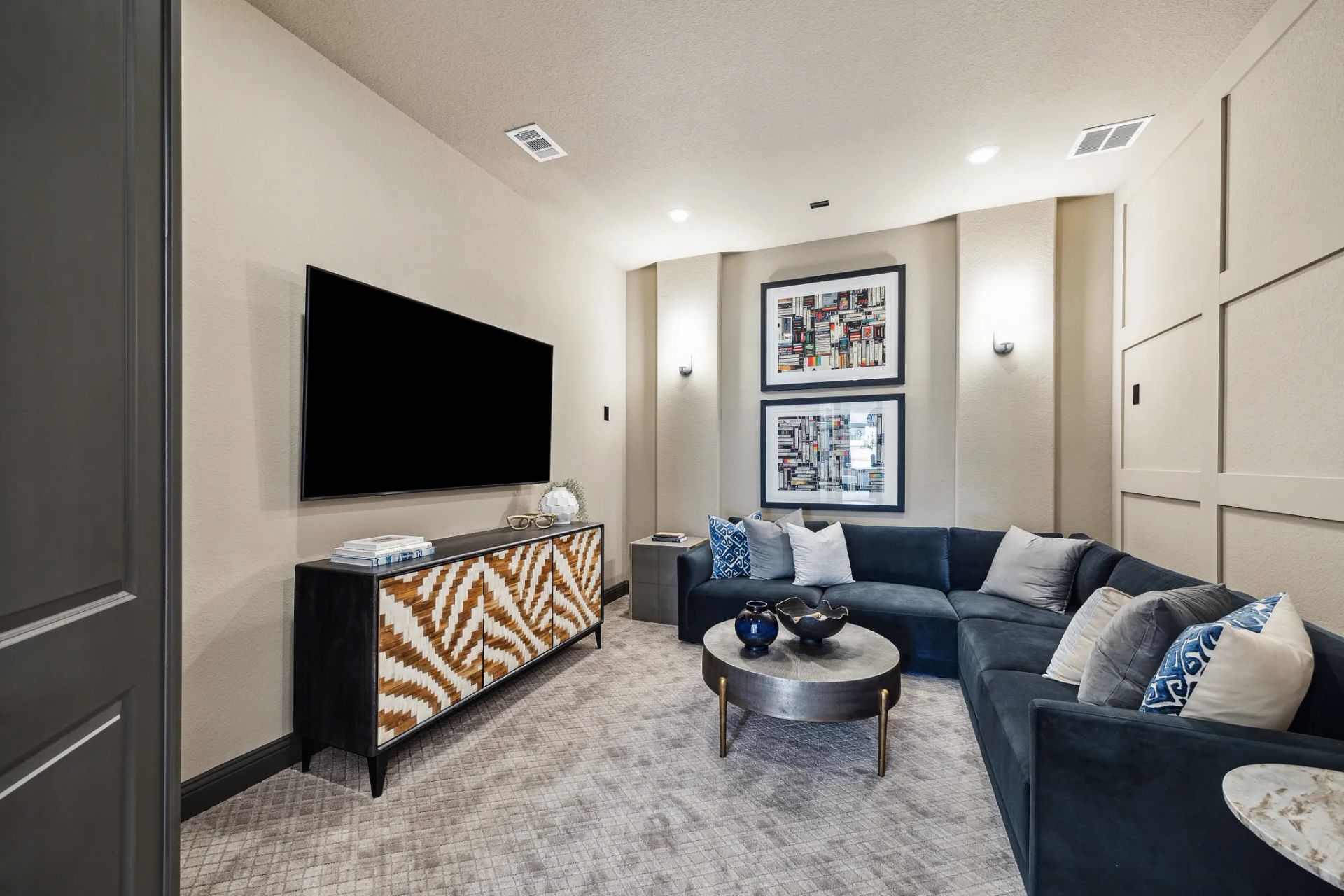 Plan 5042 media room - staged