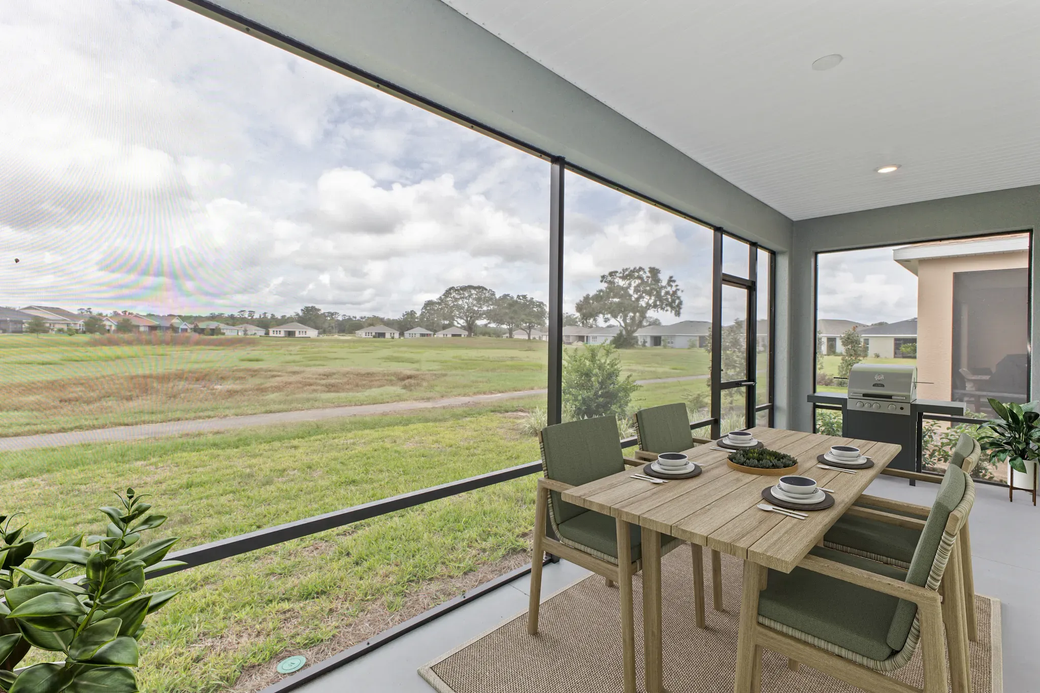 Virtually Staged Covered Lanai