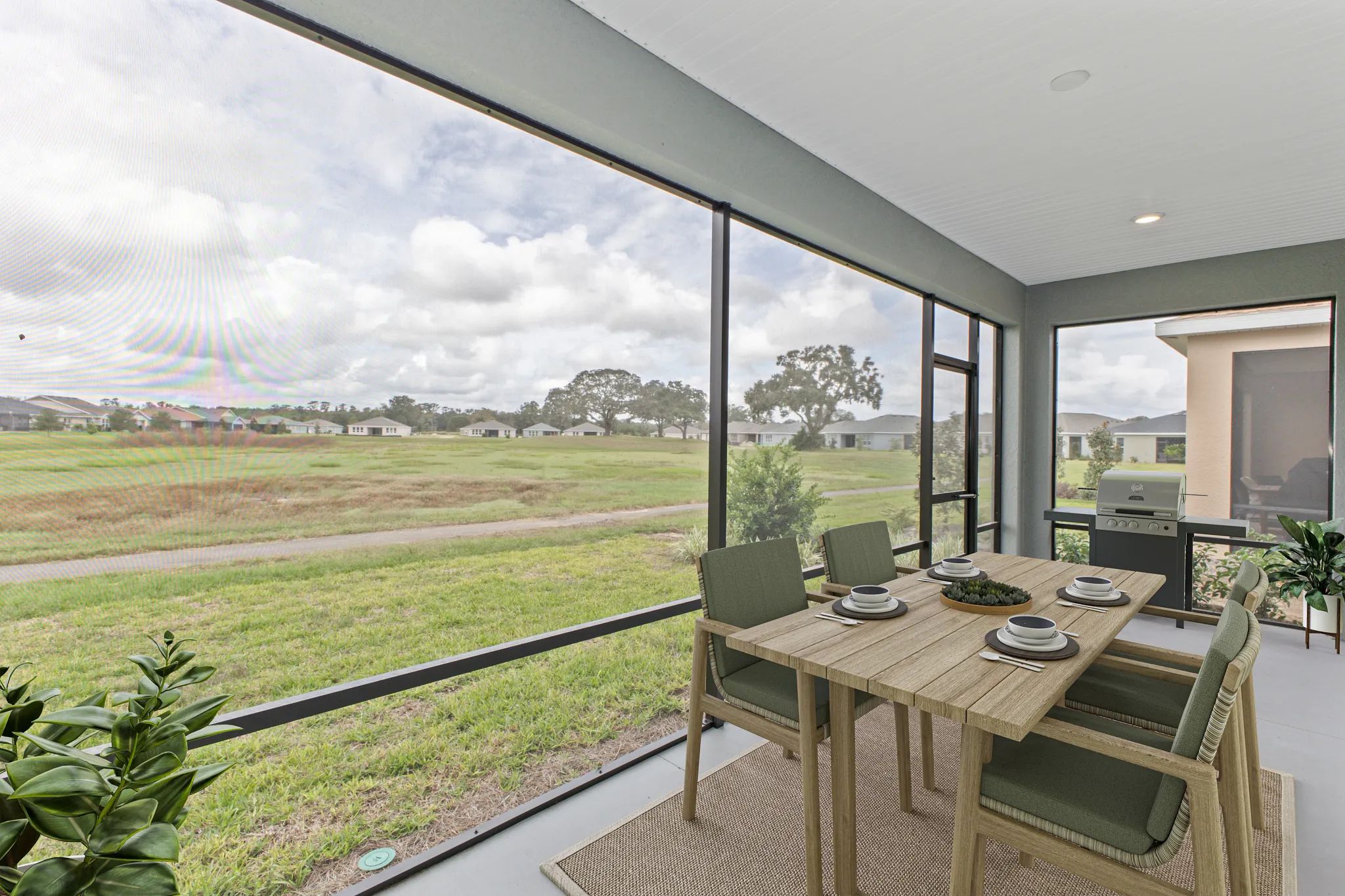 Virtually Staged Covered Lanai