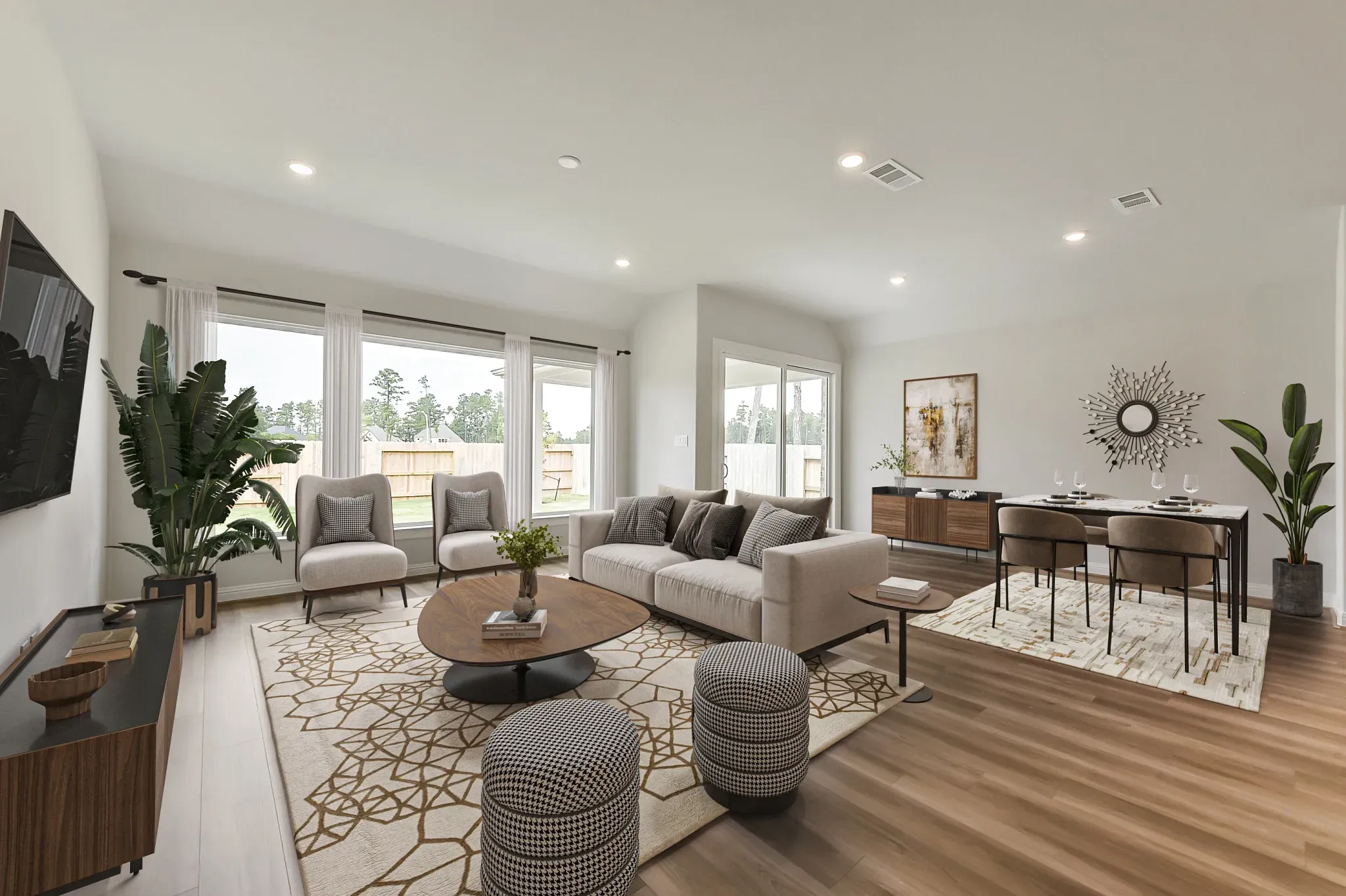 Plan 4039 great room - staged