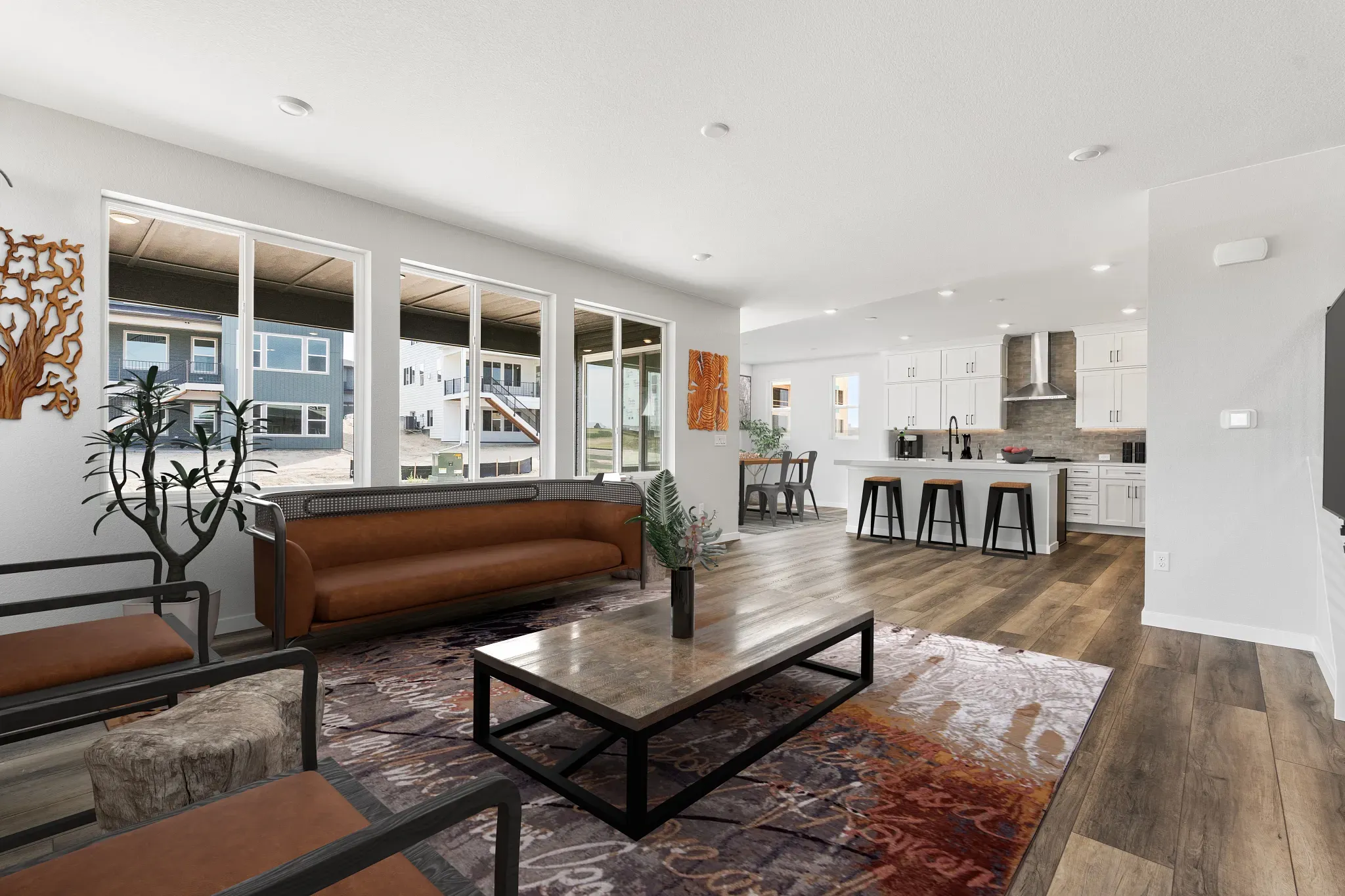 Overton Great Room + Kitchen - Virtually Staged