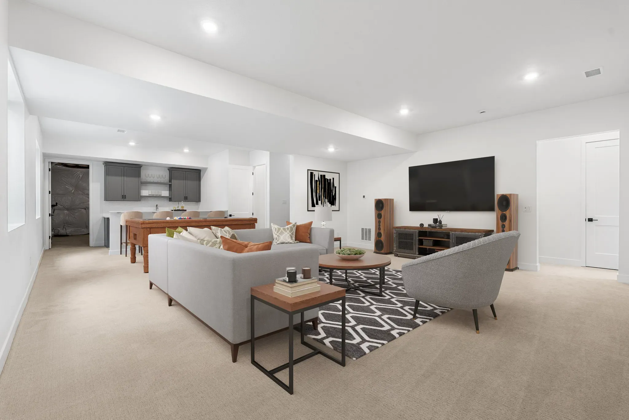Homesite 44 Finished Basement - Virtually Staged