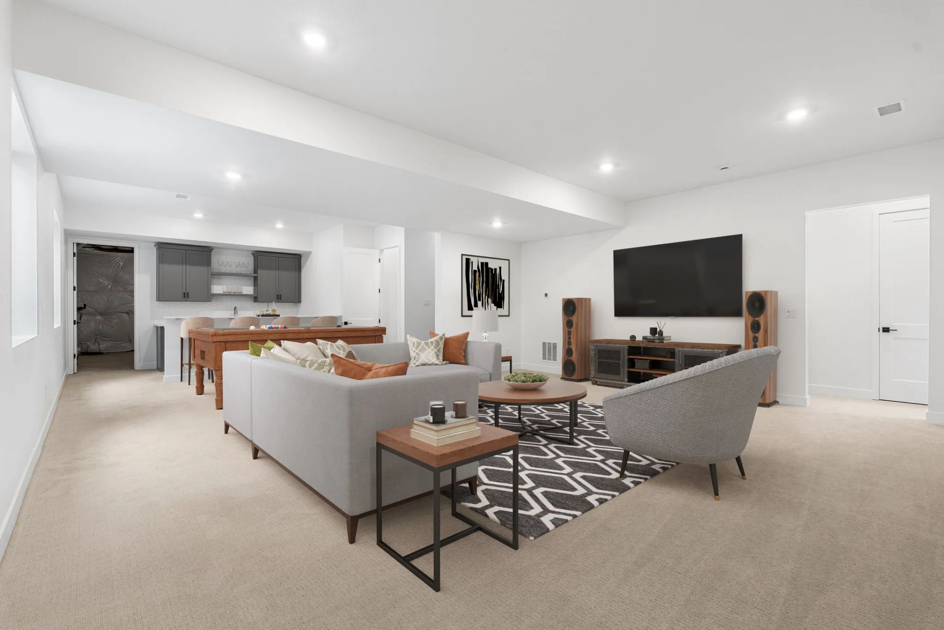 Homesite 44 Finished Basement - Virtually Staged