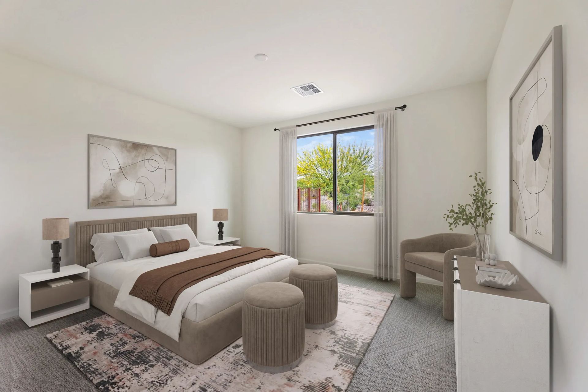 Virtually Staged Dream Primary Bed