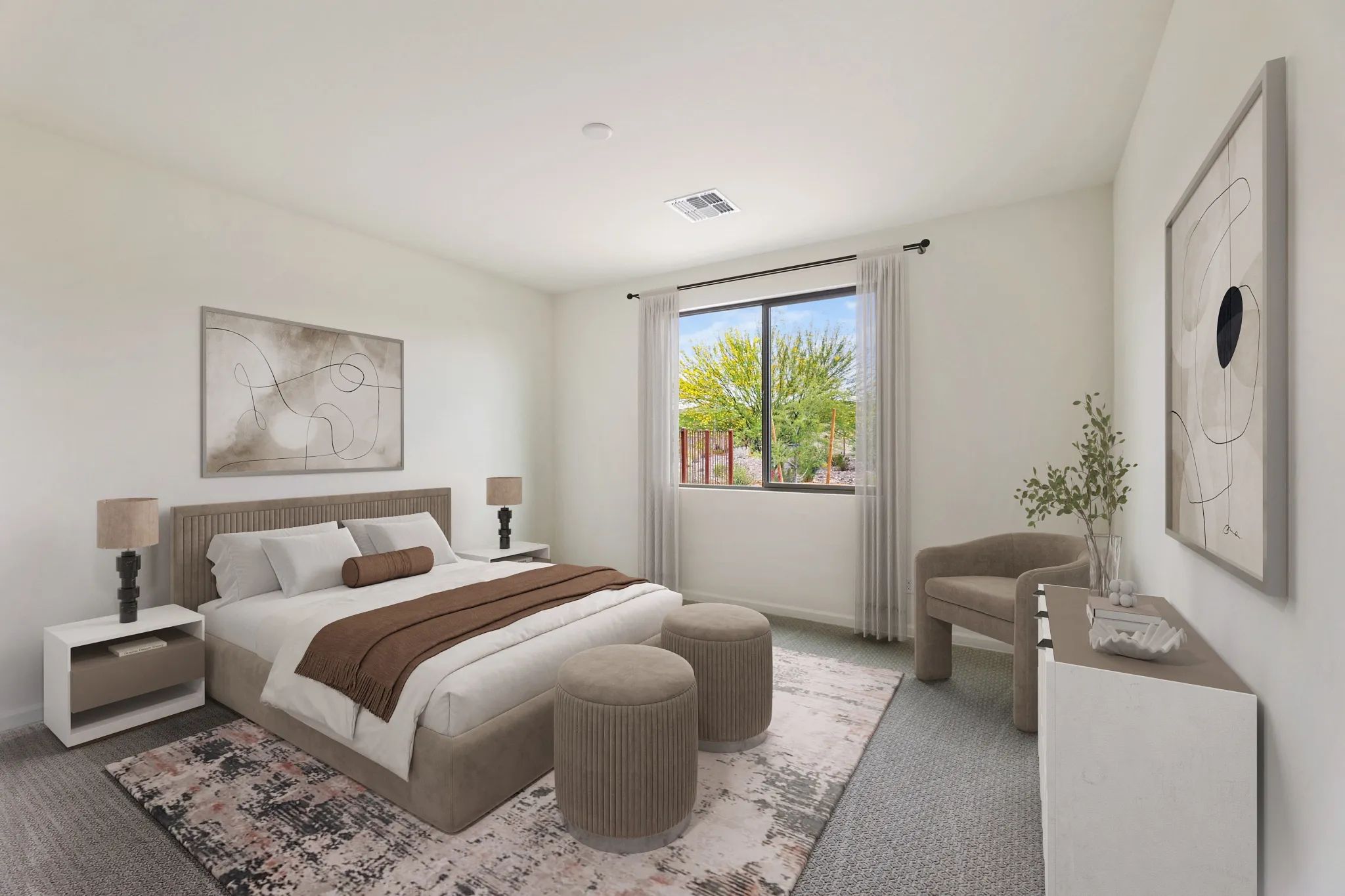 Virtually Staged Dream Primary Bed