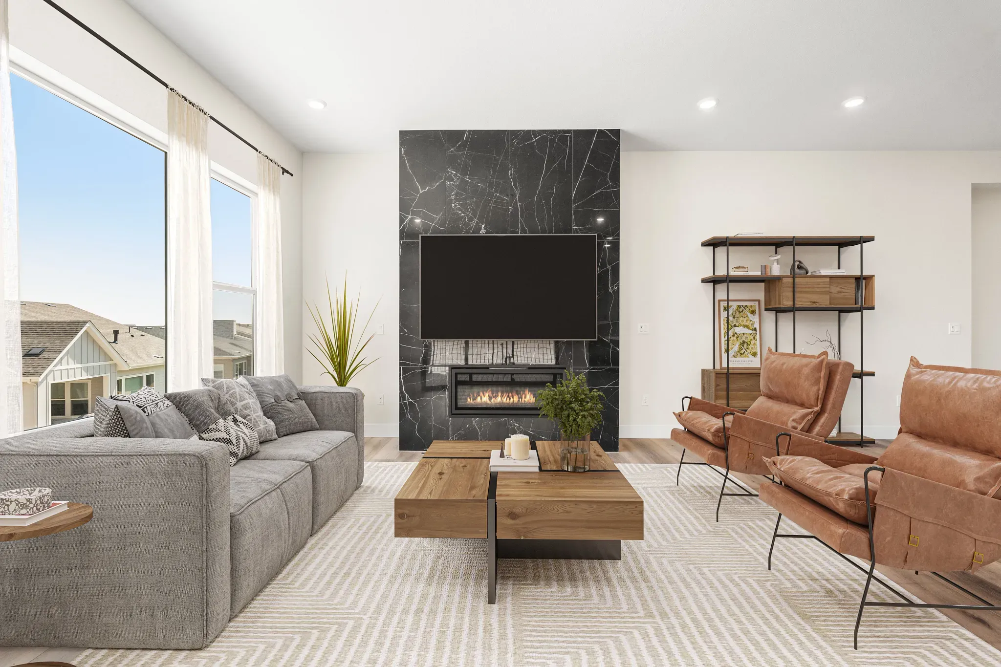 Homesite 8 Great Room - Virtually Staged