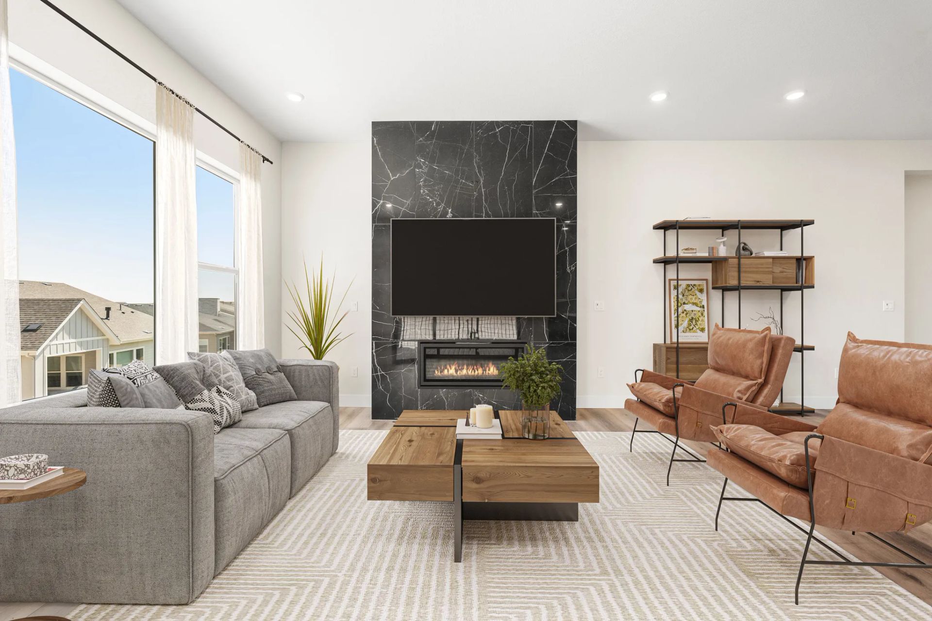 Homesite 8 Great Room - Virtually Staged