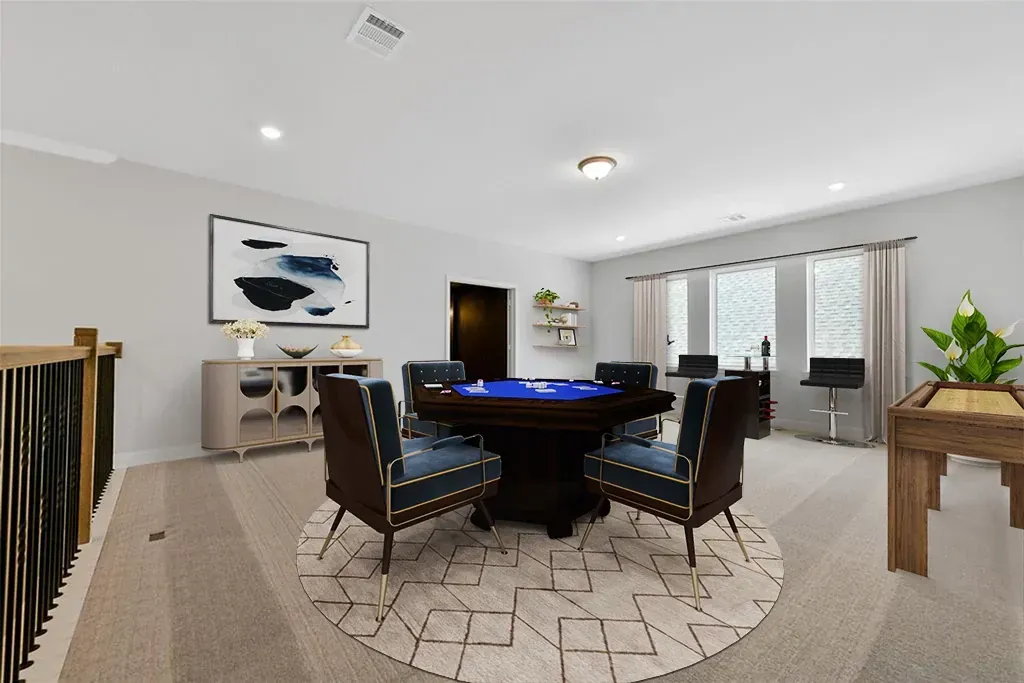 Plan 6030 game room - staged