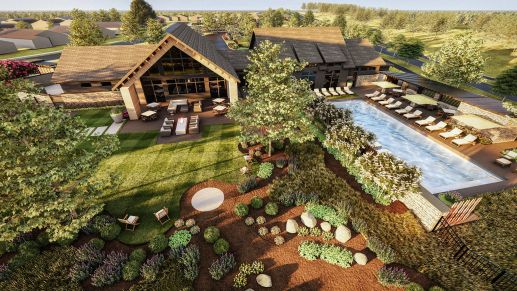 Open Club, Rear Exterior - Rendering