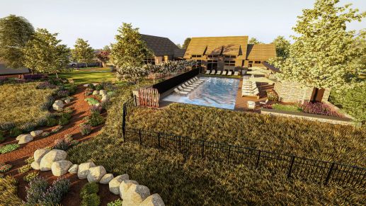 Open Club, Rear Exterior - Rendering