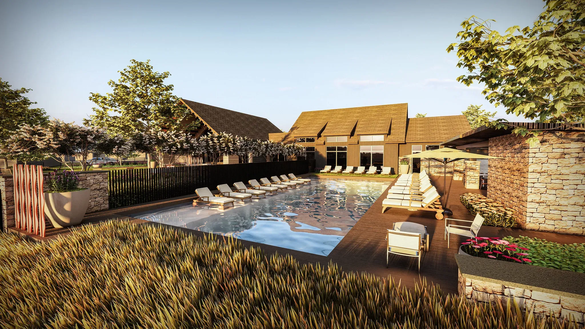 Open Club, Rear Exterior - Rendering