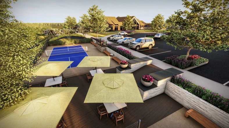 Open Club, Sport Courts Pickleball - Rendering