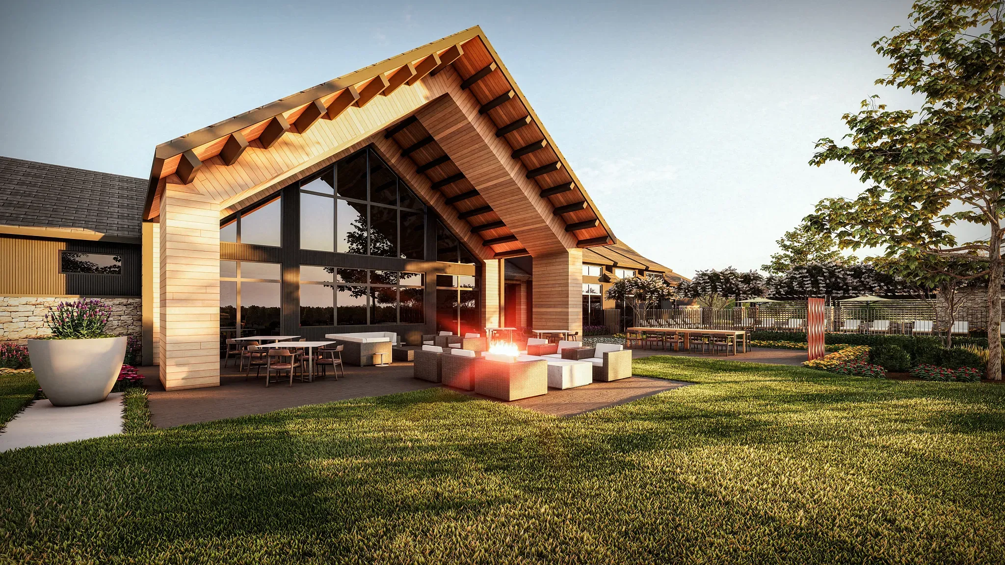 Open Club, Rear Exterior - Rendering