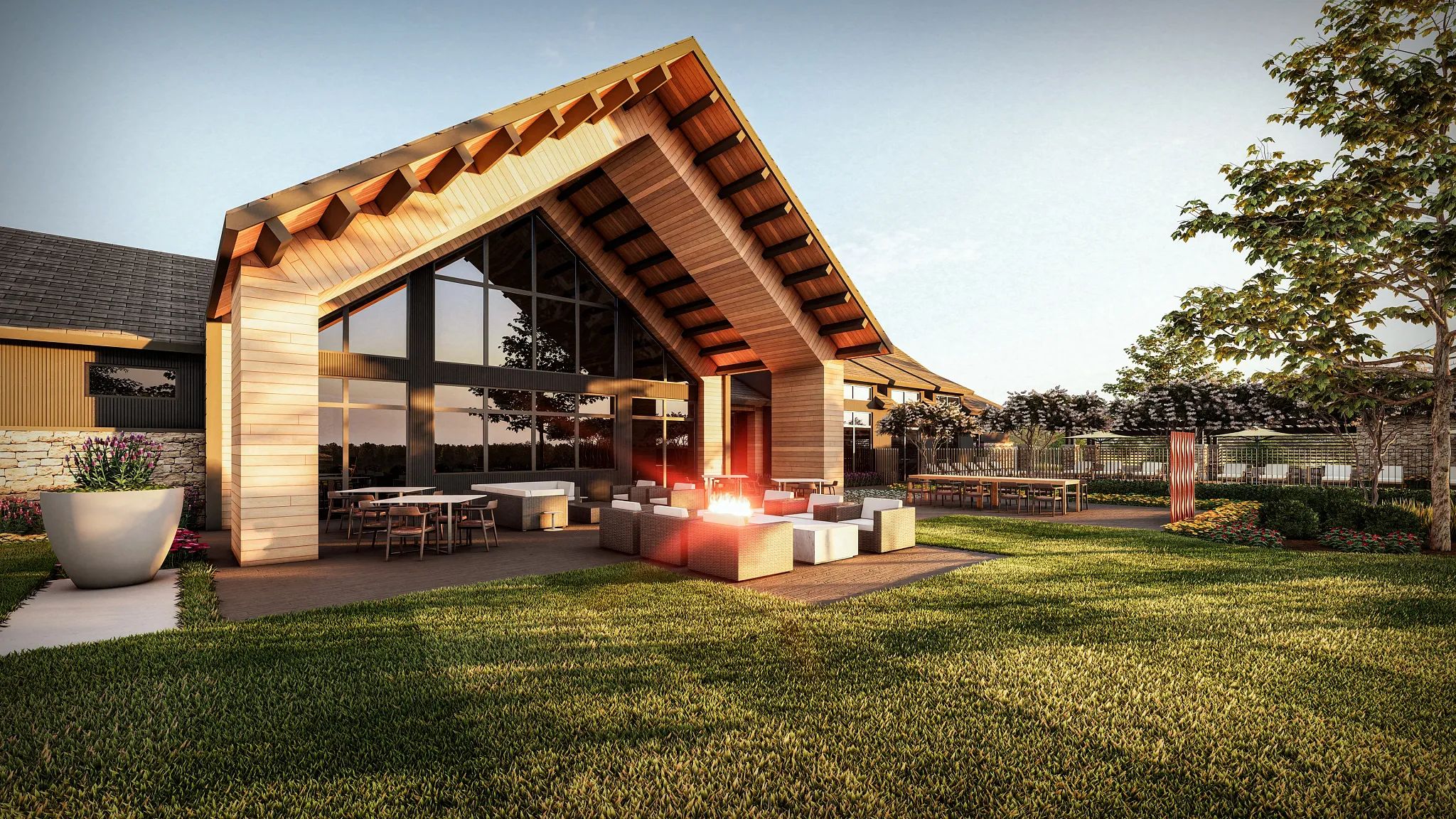 Open Club, Rear Exterior - Rendering