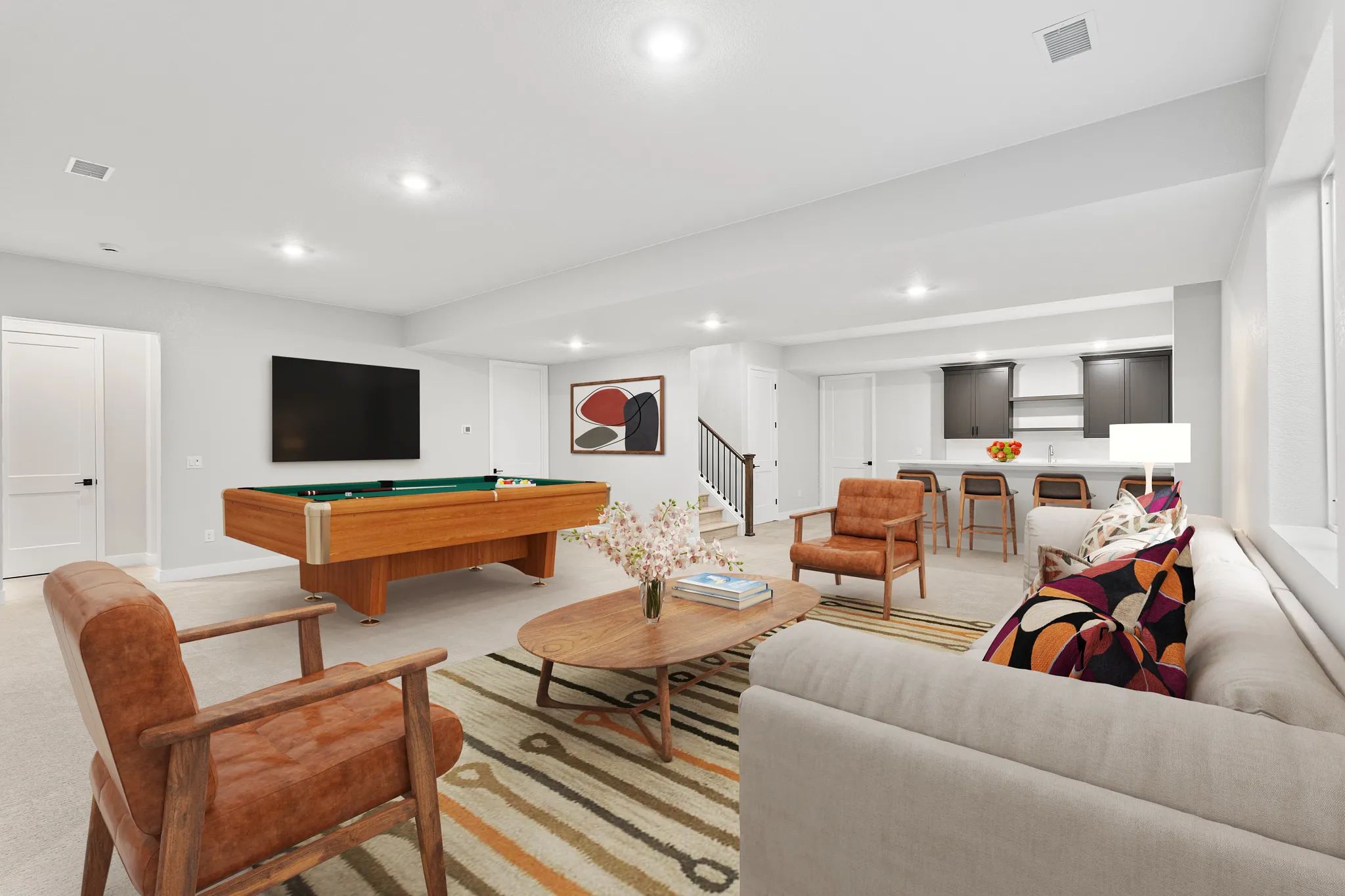 Homesite 71 Finished Basement - Virtually Staged