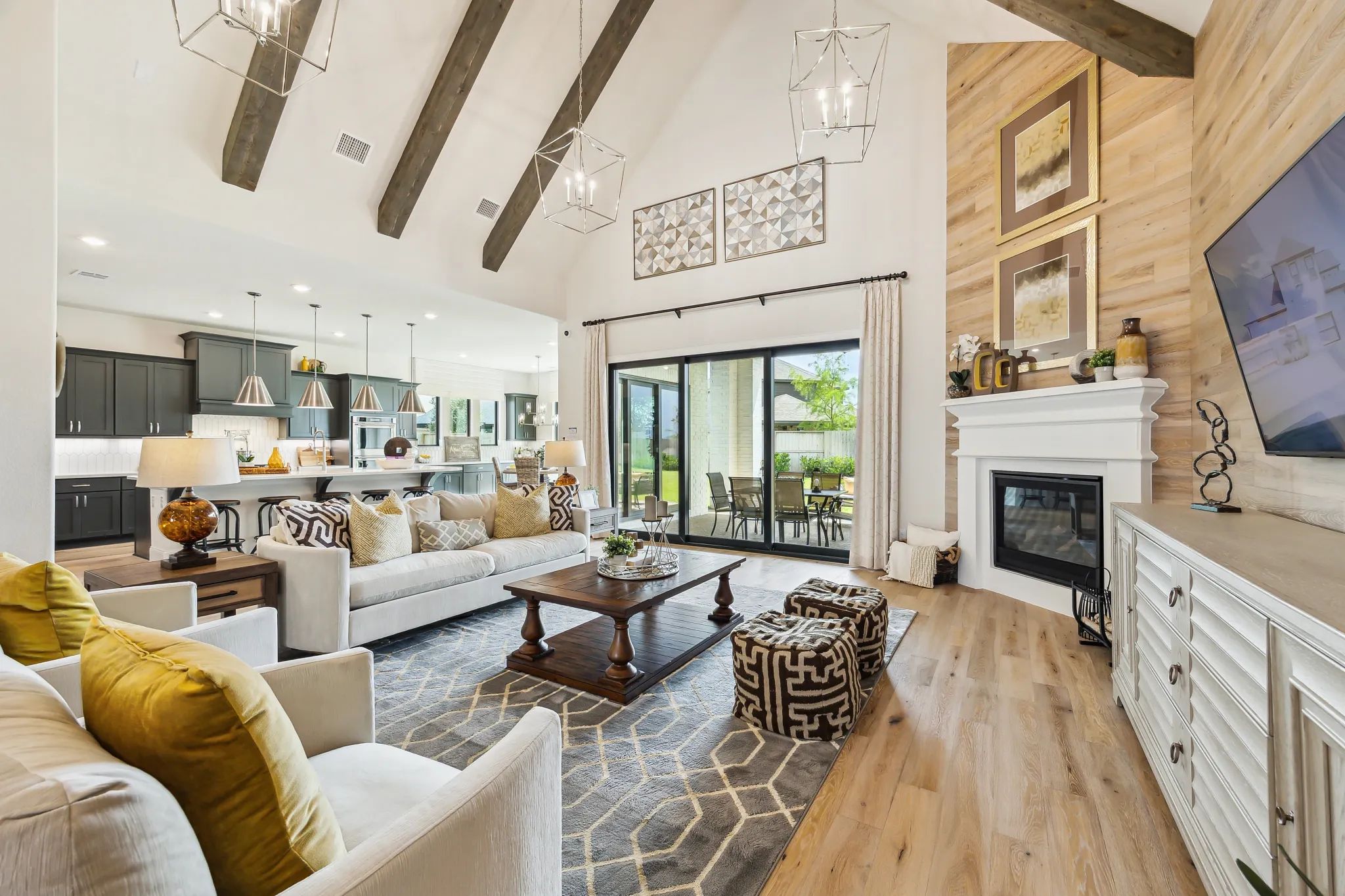 Plan 6020 great room - staged