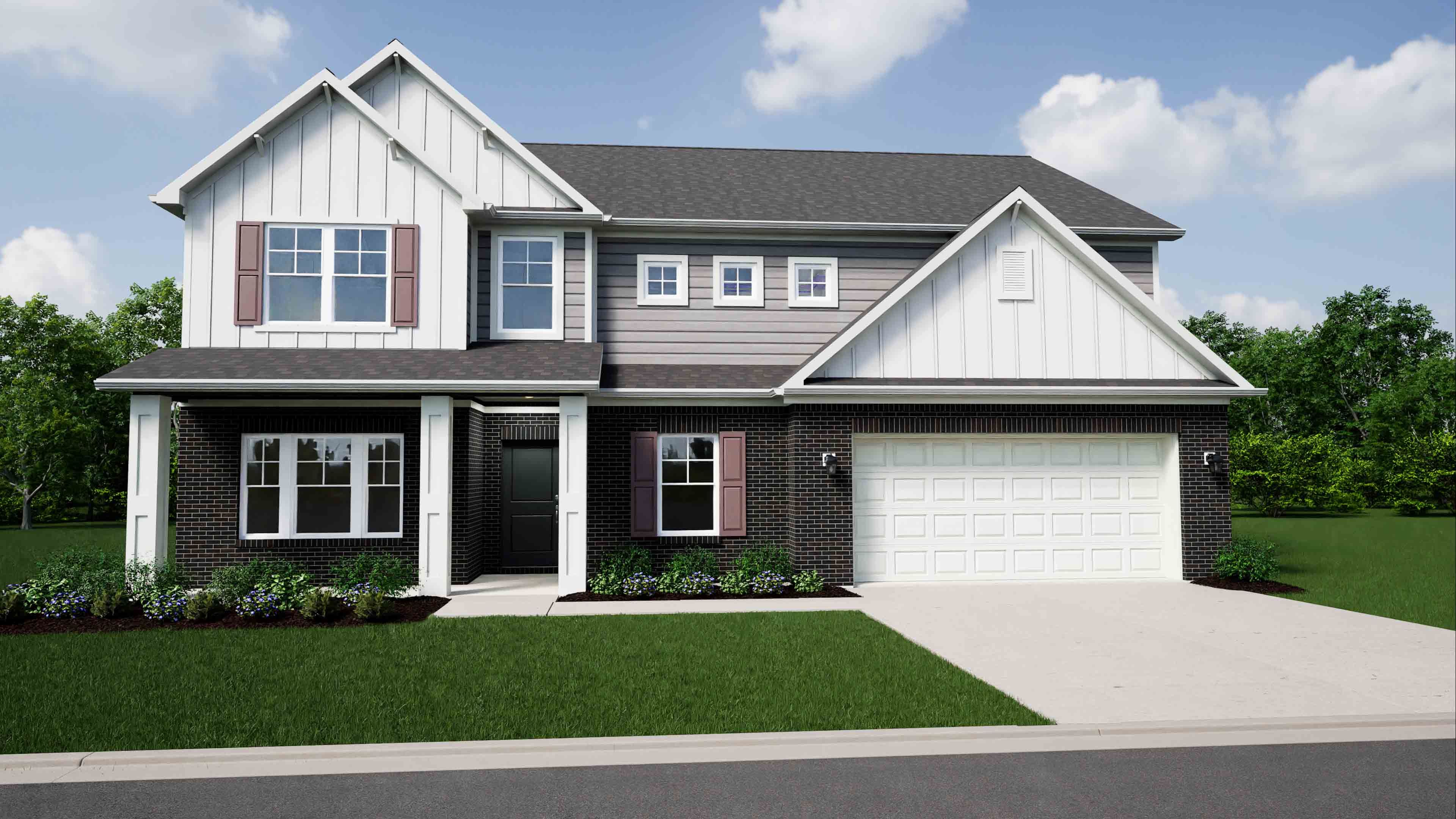 Elevation D, Brick A