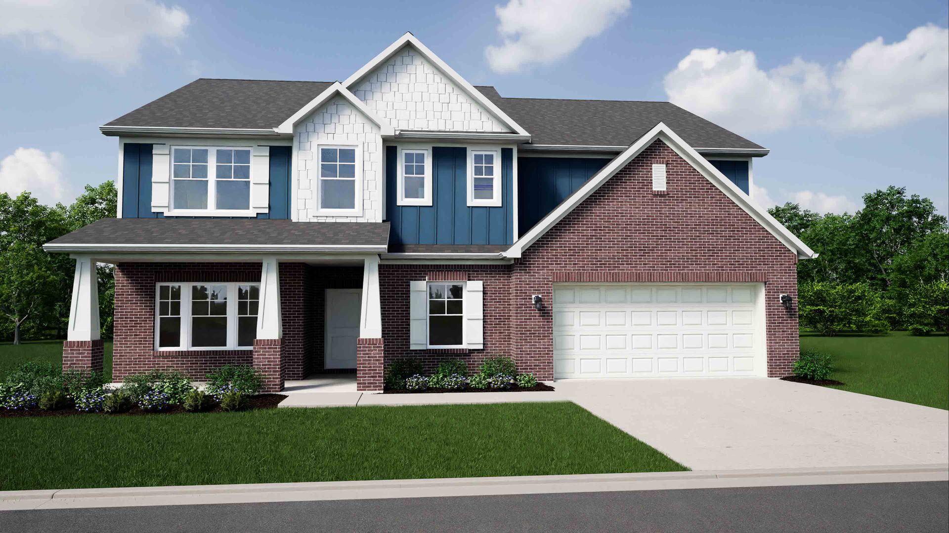 Elevation E, Brick B