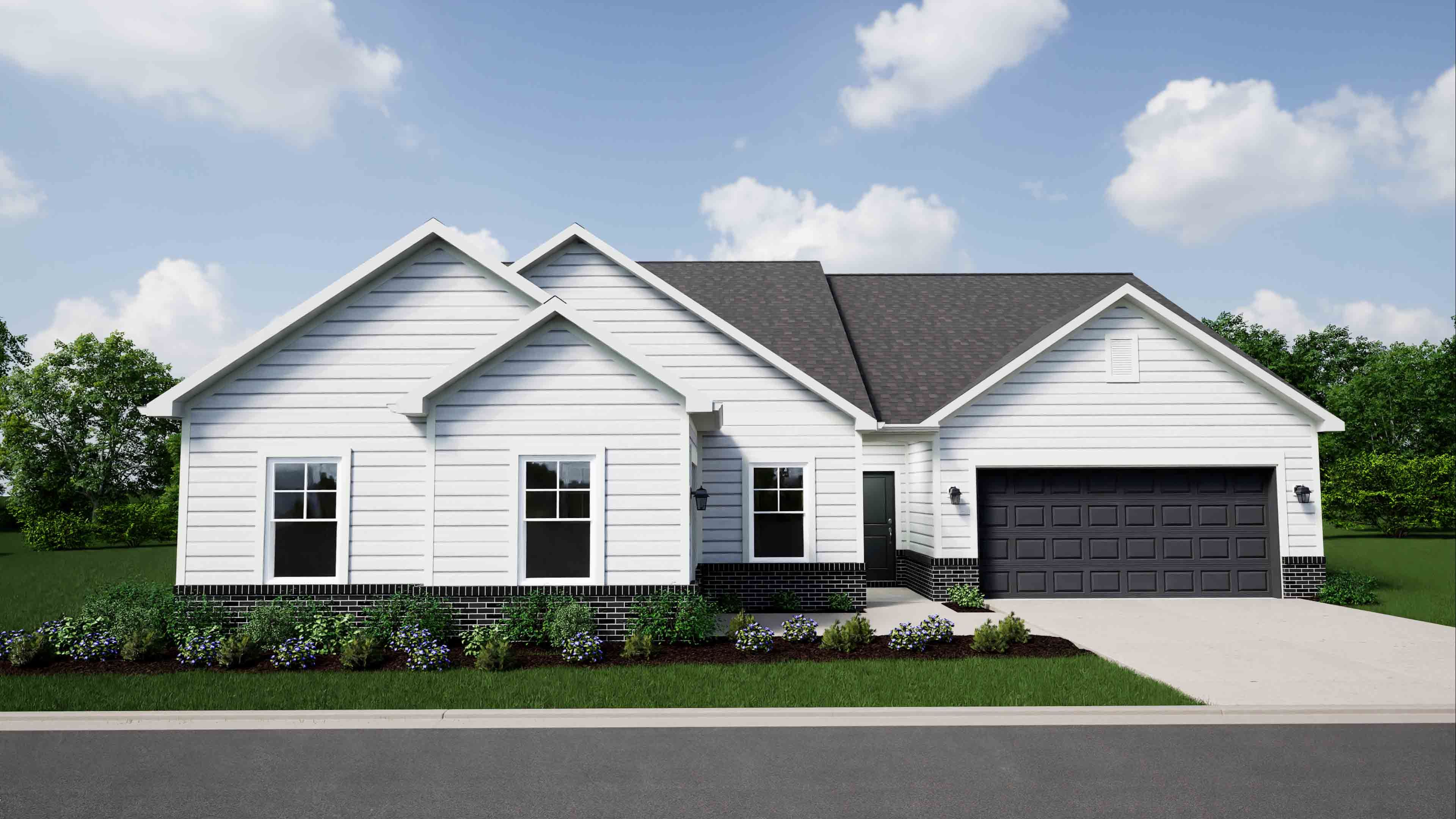 Elevation A, Brick A with Tandem Garage