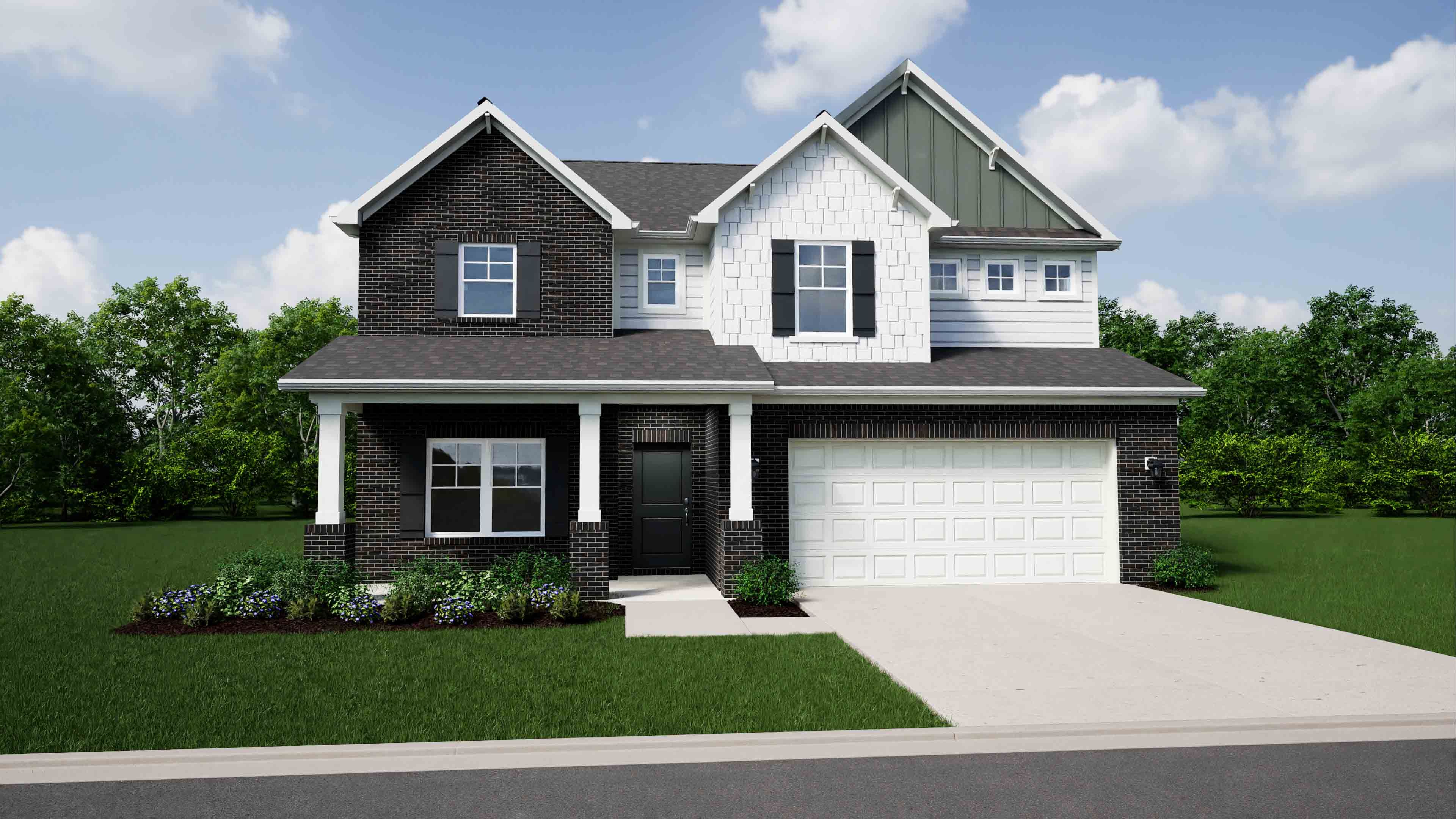 Elevation E, Brick B