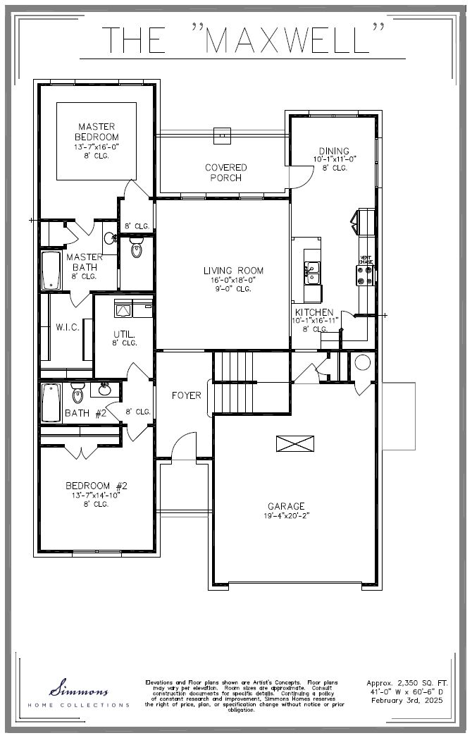 Maxwell Floor Plan 1st floor