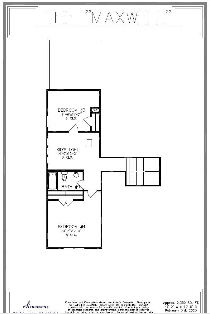 Maxwell Floor Plan 2nd Floor