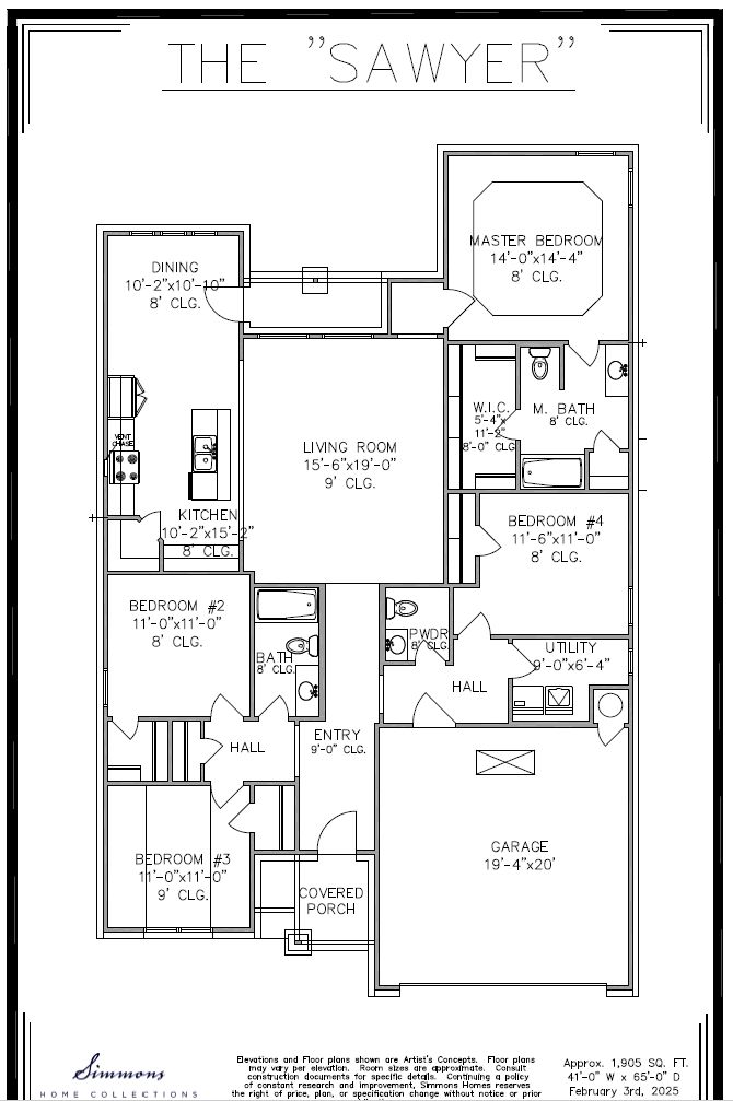 Sawyer floor plan