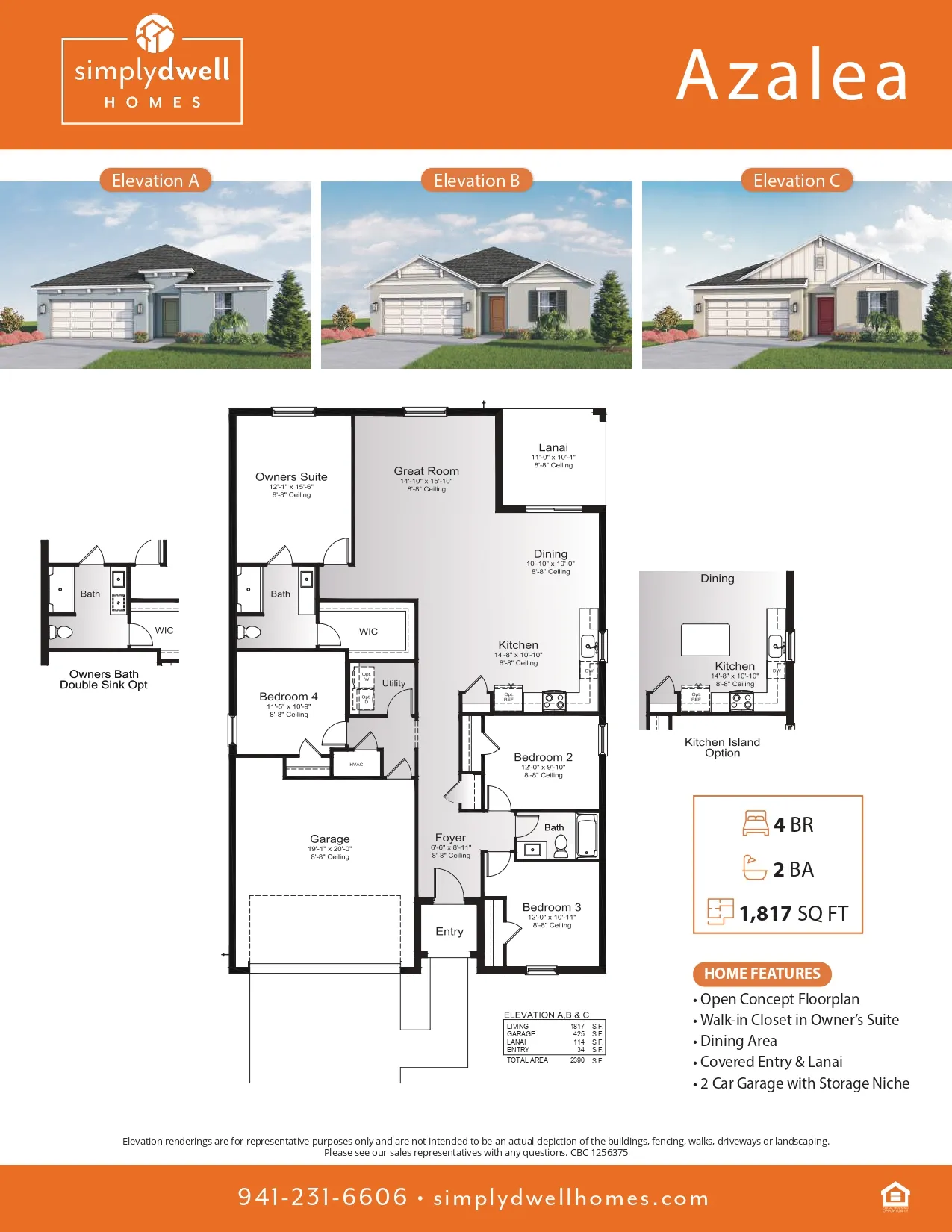 Azalea floor plan layout