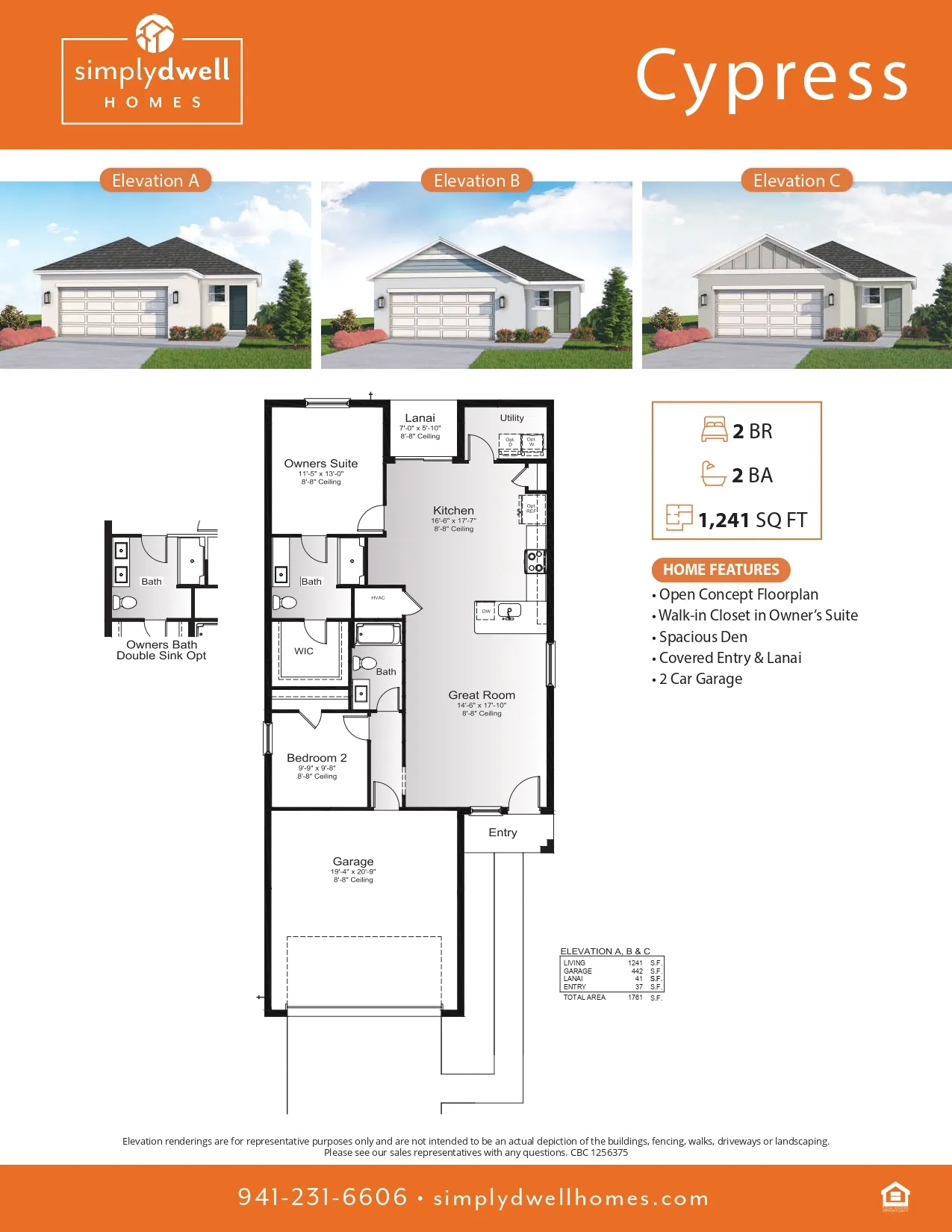 Cypress floor plan layout