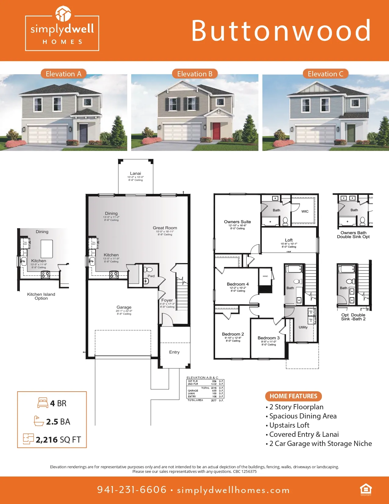 Buttonwood floor plan layout
